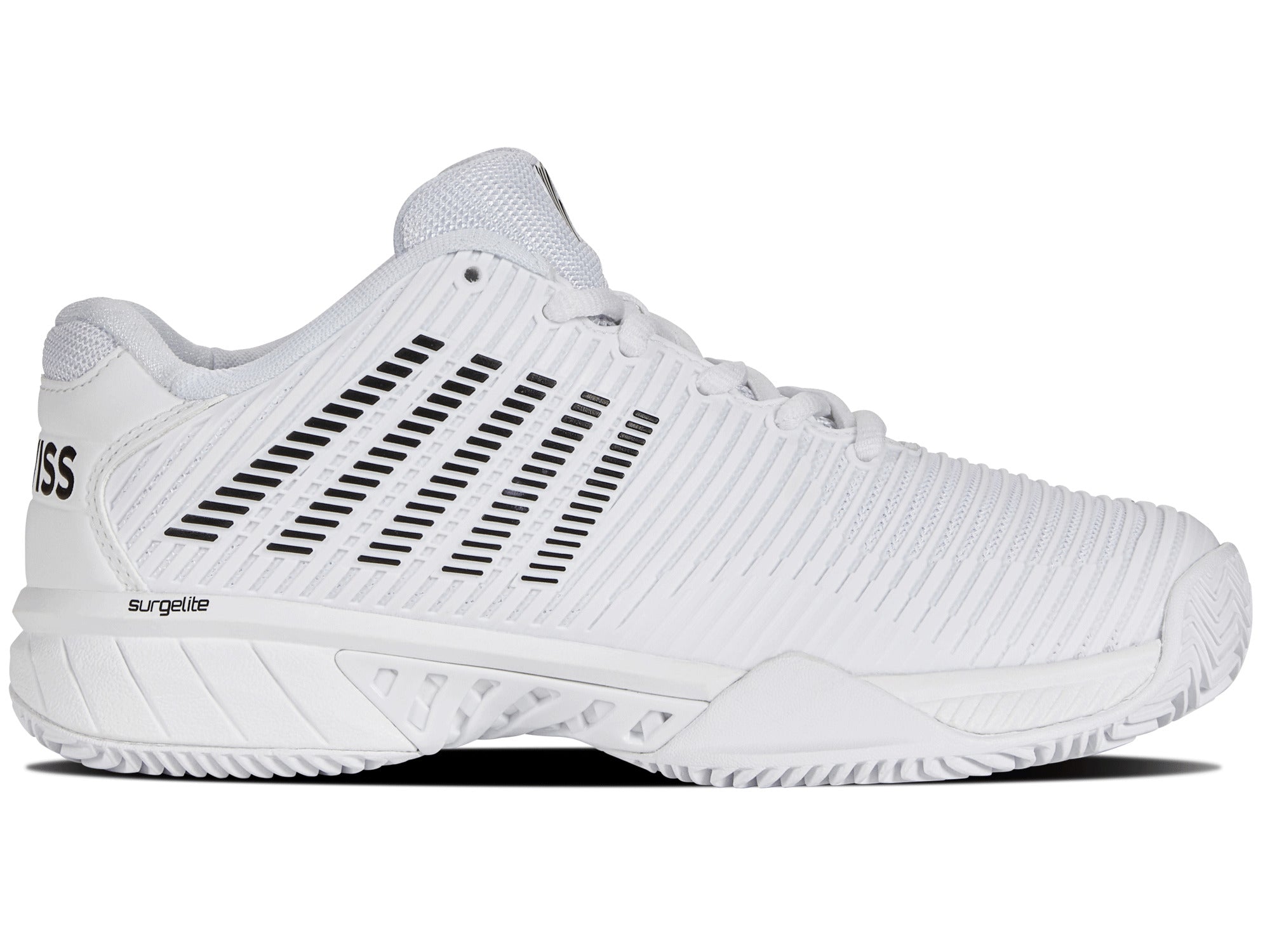 Hypercourt Express 2 Clay Tennis Shoes - White/Black | Men's Size 10.2 M | Durable Clay Court Sneakers for Competitive Play & Training | Perfect for Tennis Matches, Club Play & Court Practice