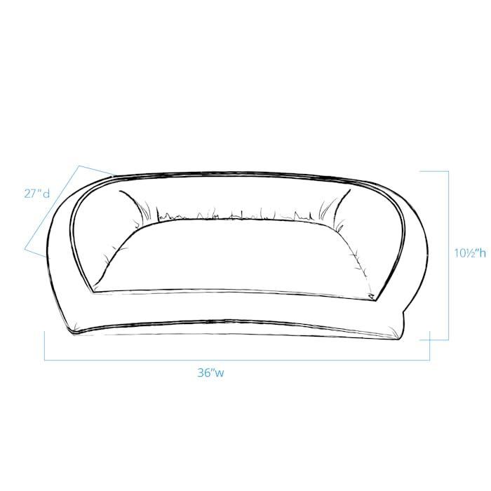 Premium Carolina Pet Chocolate Quilted Bolster Dog Bed - Soft & Supportive Small Dog Bed with Removable Cover - Perfect for Crates, Living Rooms & Bedrooms