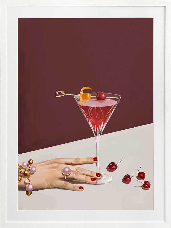 Cosmopolitan Framed Art Print - Elegant Wall Decor for Living Room, Bedroom & Office - Perfect for Home & Office Décor