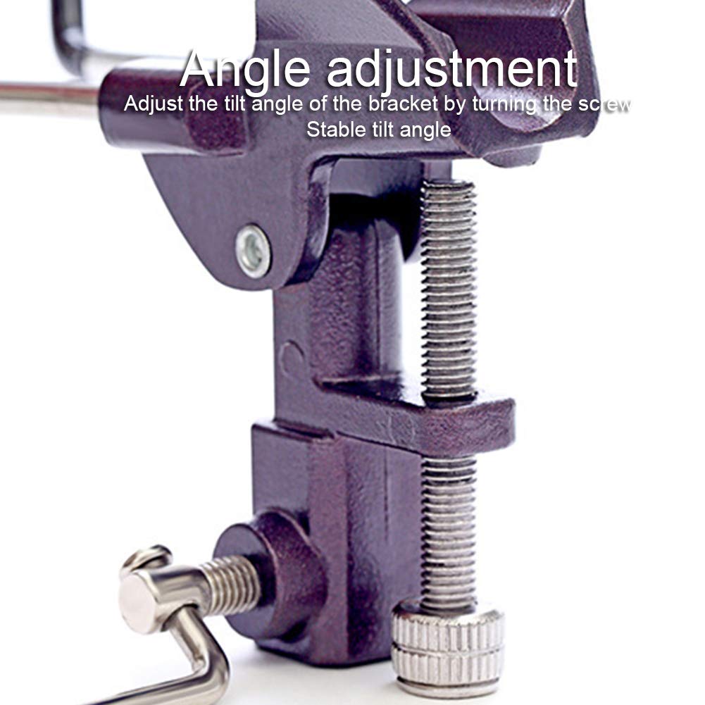 Upgraded 360 Degree Adjustable Stainless Steel Fishing Rod Holder - Foldable Bank Fishing Pole Stand for Catfish & Bass | Perfect for Shoreline, Boat & Kayak Fishing Gear Organization