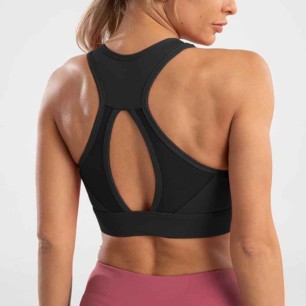 OHRAIN Women's Seamless Wireless Sports Bra - Supportive Workout Crop Top for Yoga, Gym & Running - Moisture-Wicking Activewear for High-Intensity Exercise