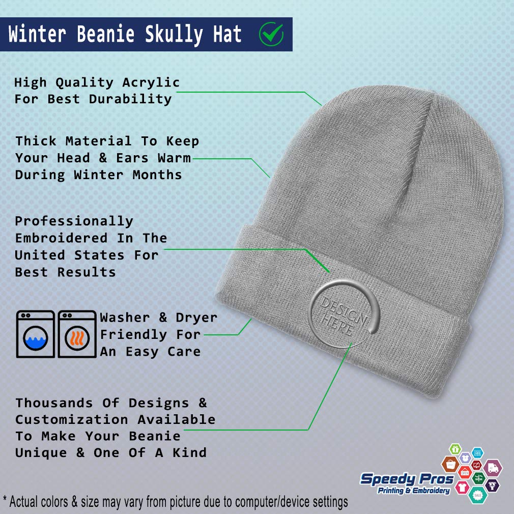 Custom Embroidered Firefighter Deputy Chief Beanie for Men & Women - Acrylic Skull Cap Winter Hat (One Size Fits All) - Perfect for Cold Weather, Outdoor Work & Fire Department Apparel