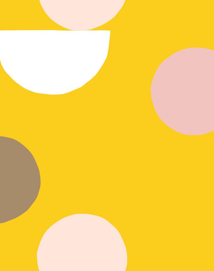 Clare V. Marigold Mid Century Dots Wallpaper - Vintage Inspired Peel & Stick Wallpaper for Living Room, Bedroom, Nursery Decor