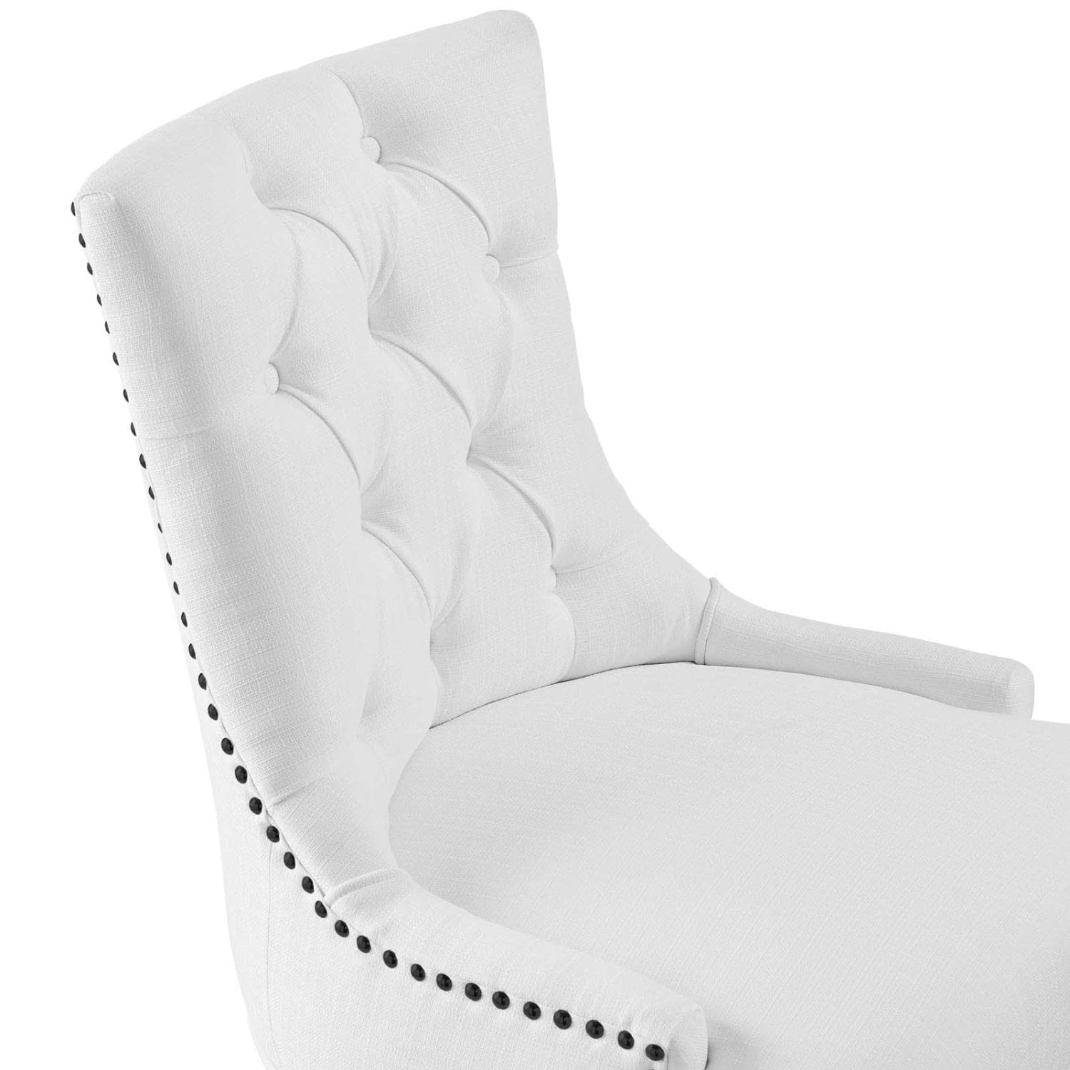 Modway Regent Tufted Fabric Swivel Office Chair - Ergonomic Executive Desk Chair with Adjustable Height & 360° Rotation, Black & White - Perfect for Home Office, Conference Rooms & Workspaces