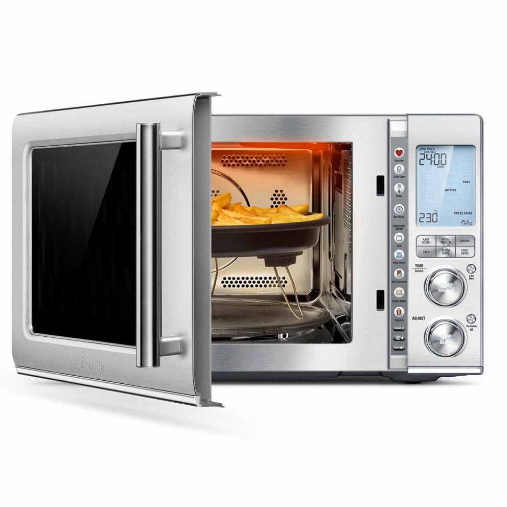 Breville BMO870BSS 3-in-1 Combi Wave Air Fryer, Microwave & Convection Oven - Perfect for Baking, Roasting & Reheating Meals in Your Kitchen