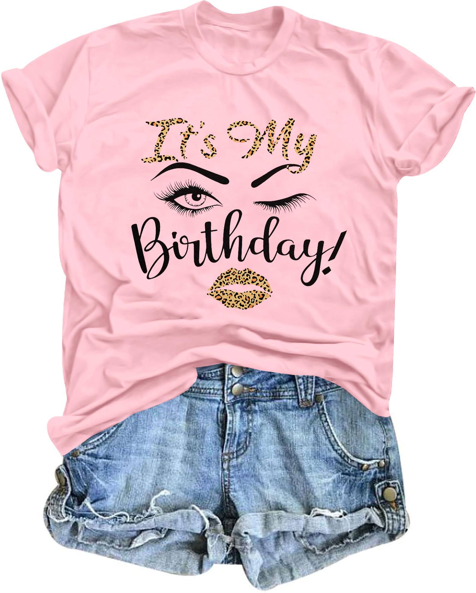 Happy 40th 50th Birthday Shirt for Women - Cute Birthday Party T-Shirt Gift - Short Sleeve Casual Top for Birthday Celebrations & Special Occasions