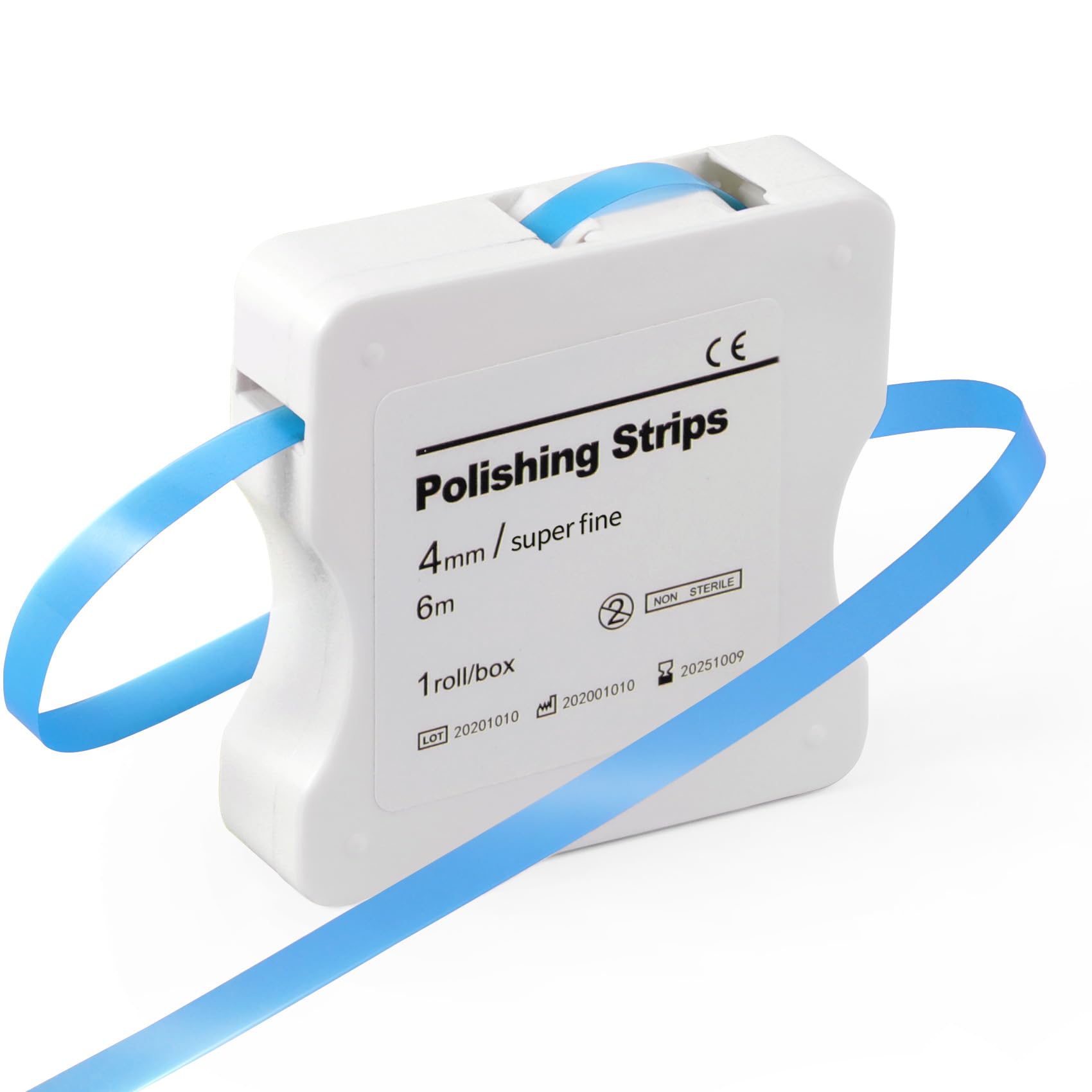 Premium Dental Polishing Strips for Teeth Whitening & Smoothing - 4mm x 6M Interdental Abrasive Finishing Strips - Professional Oral Care Cleaning Tool for Sanding & Grinding (Blue) - Ideal for Home Dental Care & Travel - 12 Month Warranty