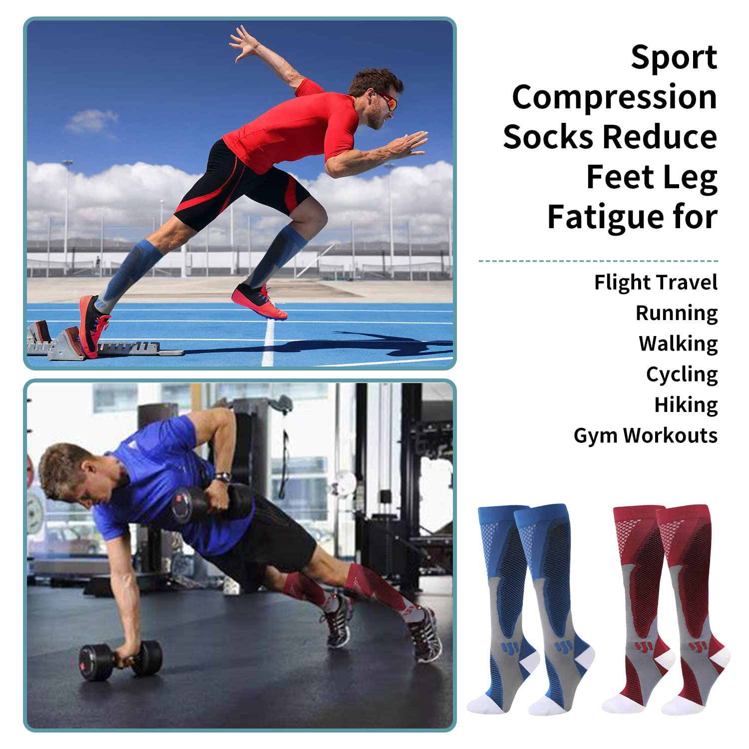 Wide Calf Compression Socks for Women & Men (M-4XL) - 20-30mmHg Plus Size Support Socks - Ideal for Nurses, Pregnancy & Varicose Vein Relief - Perfect for Long Shifts, Travel & Post-Workout Recovery