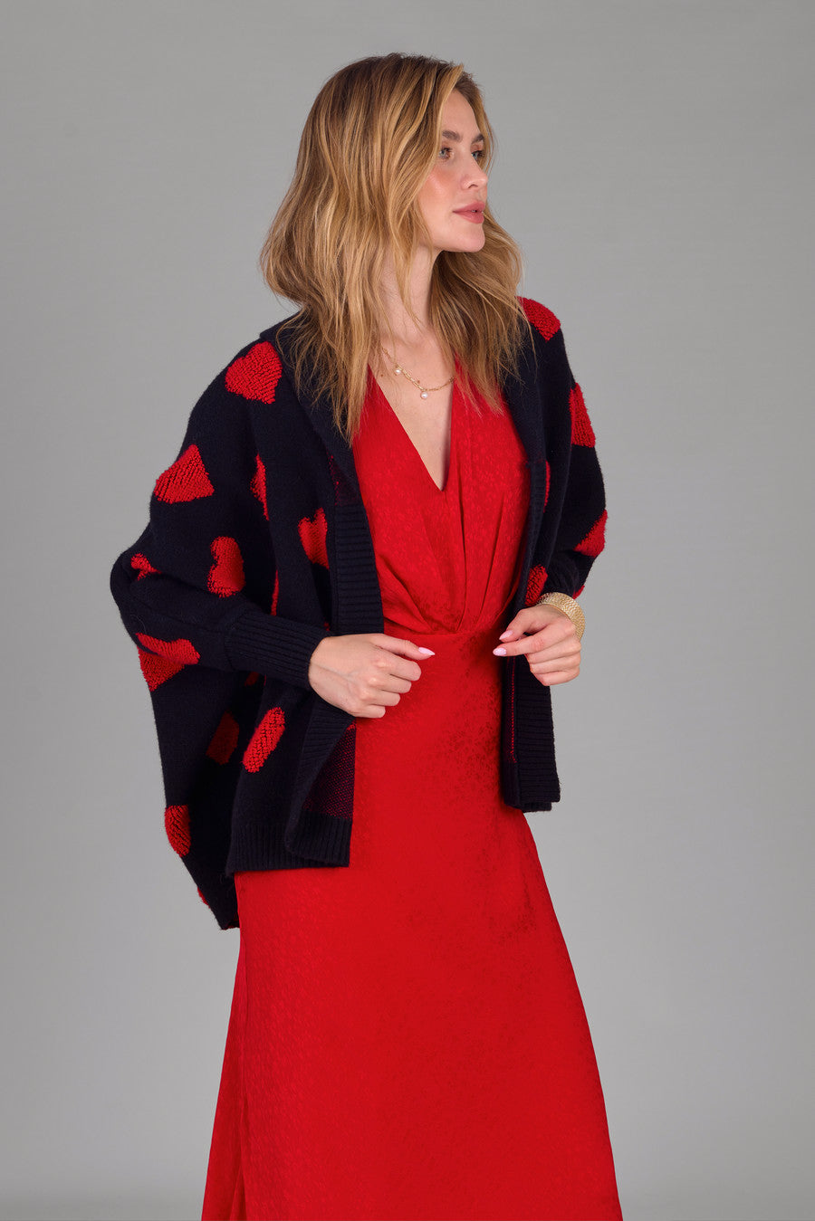 Heart Cardigan Sweater for Women - Cozy Ribbed Knit Pullover for Fall & Winter - Perfect for Casual Outfits, Date Nights, and Layering