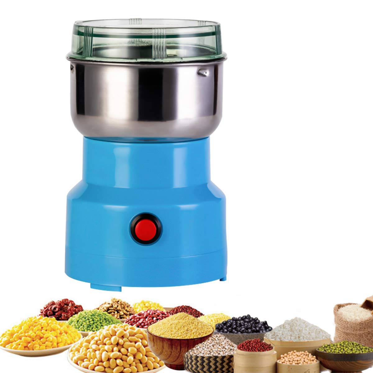 150W Electric Coffee Grinder for Beans, Nuts, Herbs & Grains - Portable Multifunction Grain Grinder for Home & Kitchen - Perfect for Espresso, Smoothies & Baking