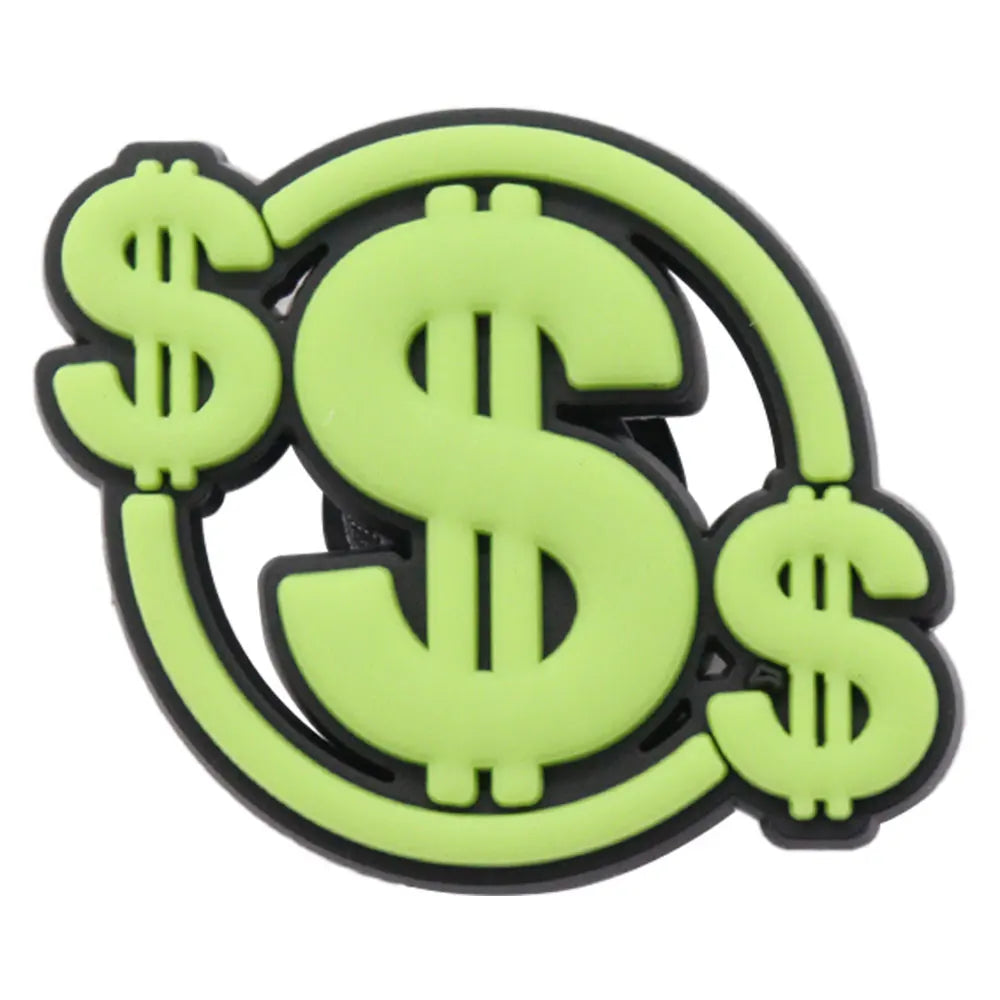 New 1pc Money Themed PVC Shoe Charms - Financial Freedom Decor for Slippers, Clogs & DIY Wristbands - Perfect for Crafting, Shoe Decoration & Festival Accessories