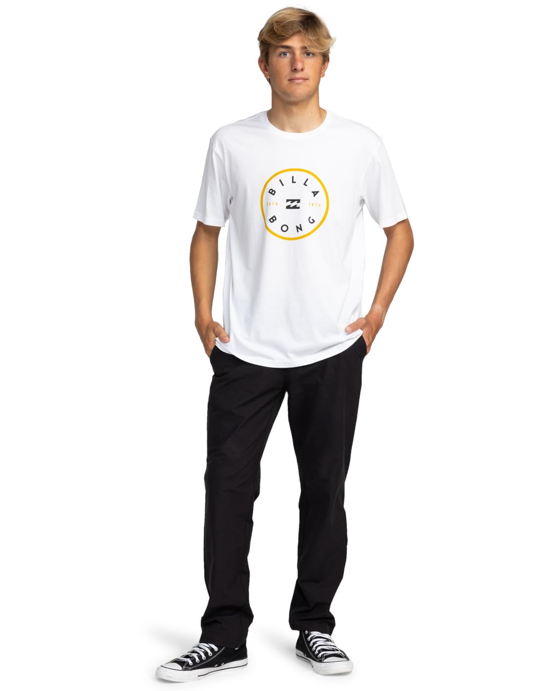 BILLABONG Men's Rotor Screen Printed T-Shirt - Comfortable Casual Short Sleeve Tee for Surfing, Beach & Everyday Wear