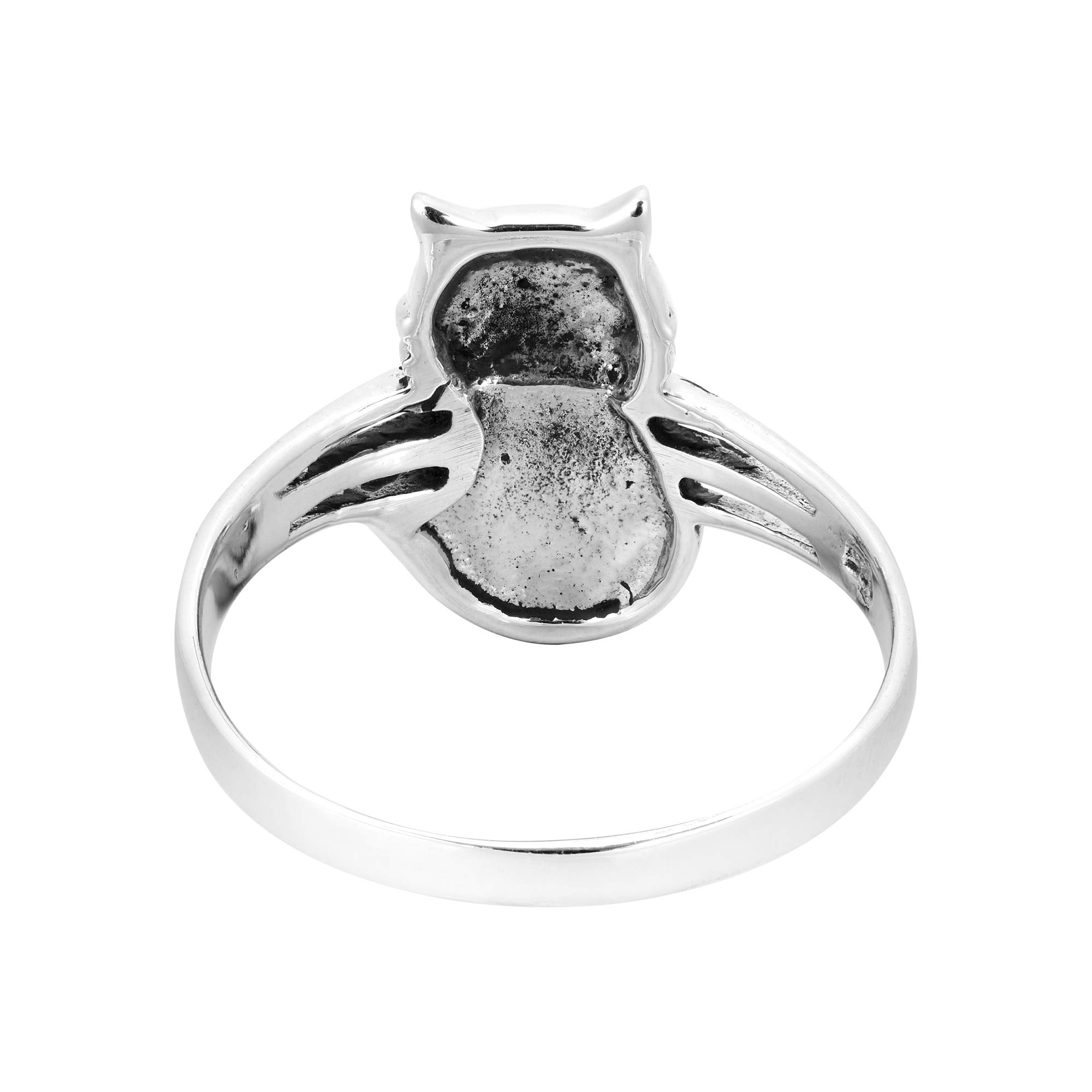 Elegant Oval White Mother of Pearl .925 Sterling Silver Cat Ring for Women | Classic Wedding Band | Comfort Fit Jewelry Gift | Sizes 7-9 | Perfect for Bridal Shower, Anniversary & Everyday Wear