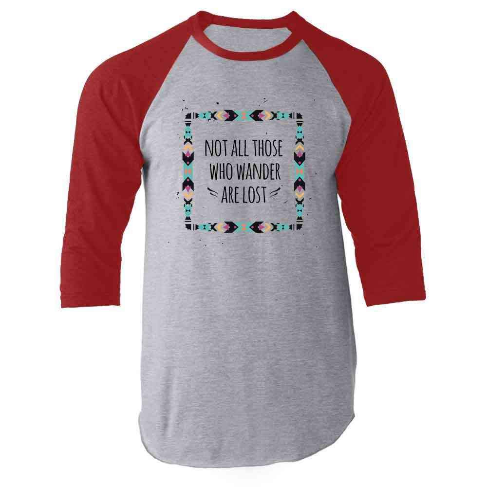 Pop Threads 'Not All Those Who Wander Are Lost' Graphic T-Shirt for Men - Comfortable Cotton Tee for Casual Wear, Travel & Outdoor Adventures