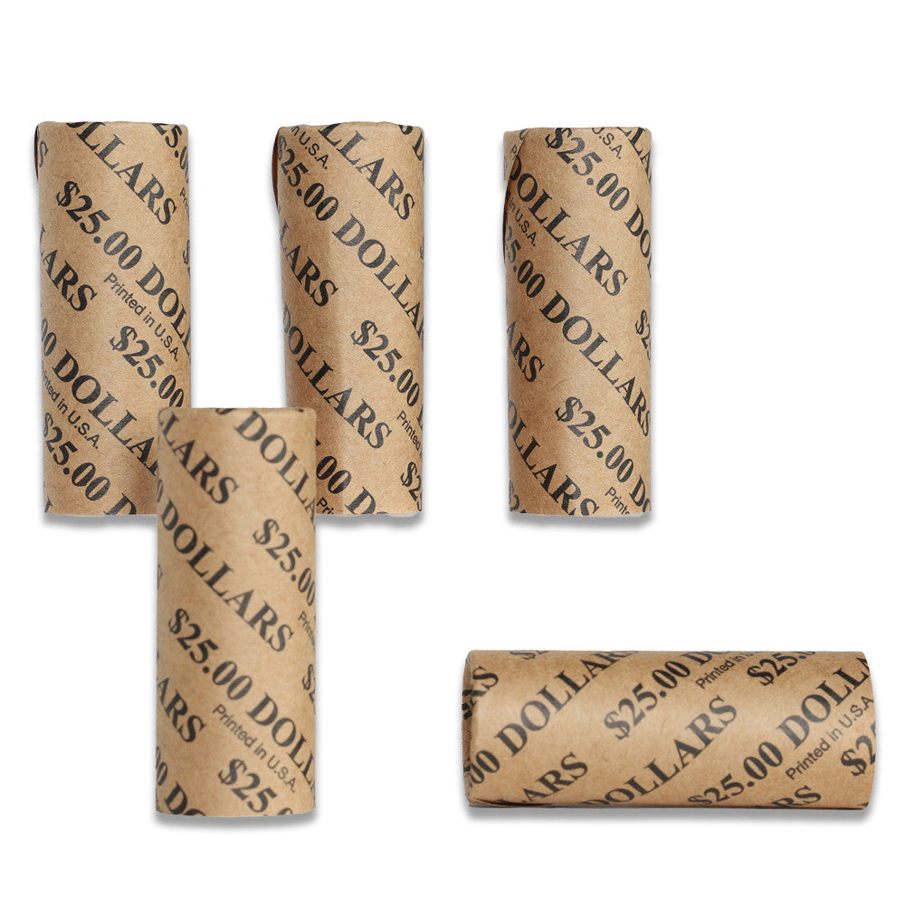 Coin Wrapping Tubes & Coin Rollers - Easy Coin Storage & Organizer for Banks, Retail, and Home Use