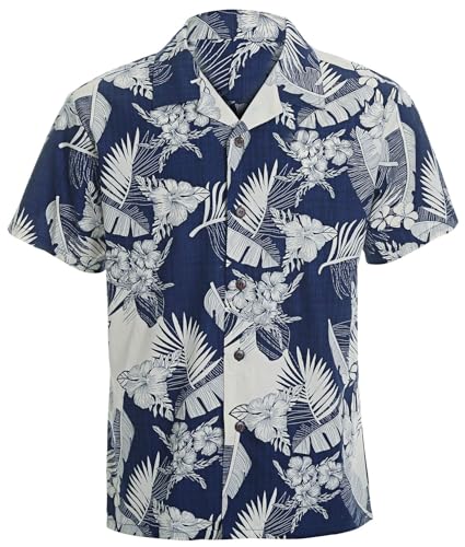 Navy White Hibiscus 014