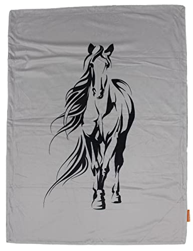 Bb Black Horse on Gray