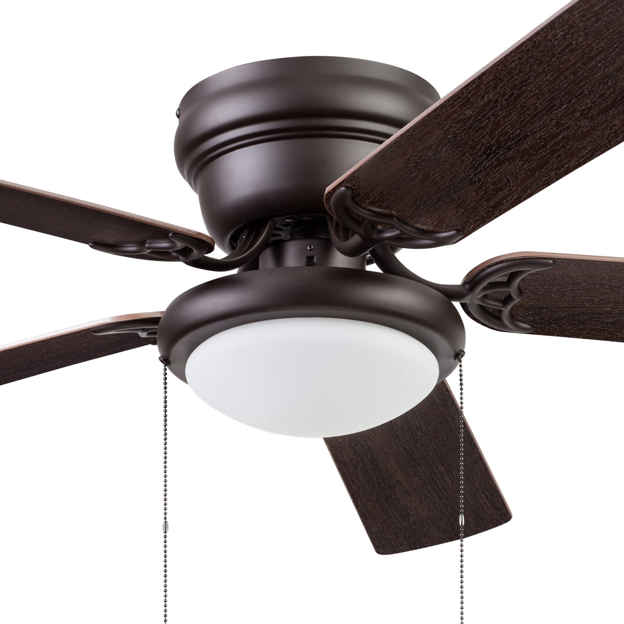 52 Inch West Hill Sienna Ceiling Fan with Pull Chain - Modern Indoor Ceiling Fan for Living Room, Bedroom, and Office - Energy Efficient with Quiet Operation