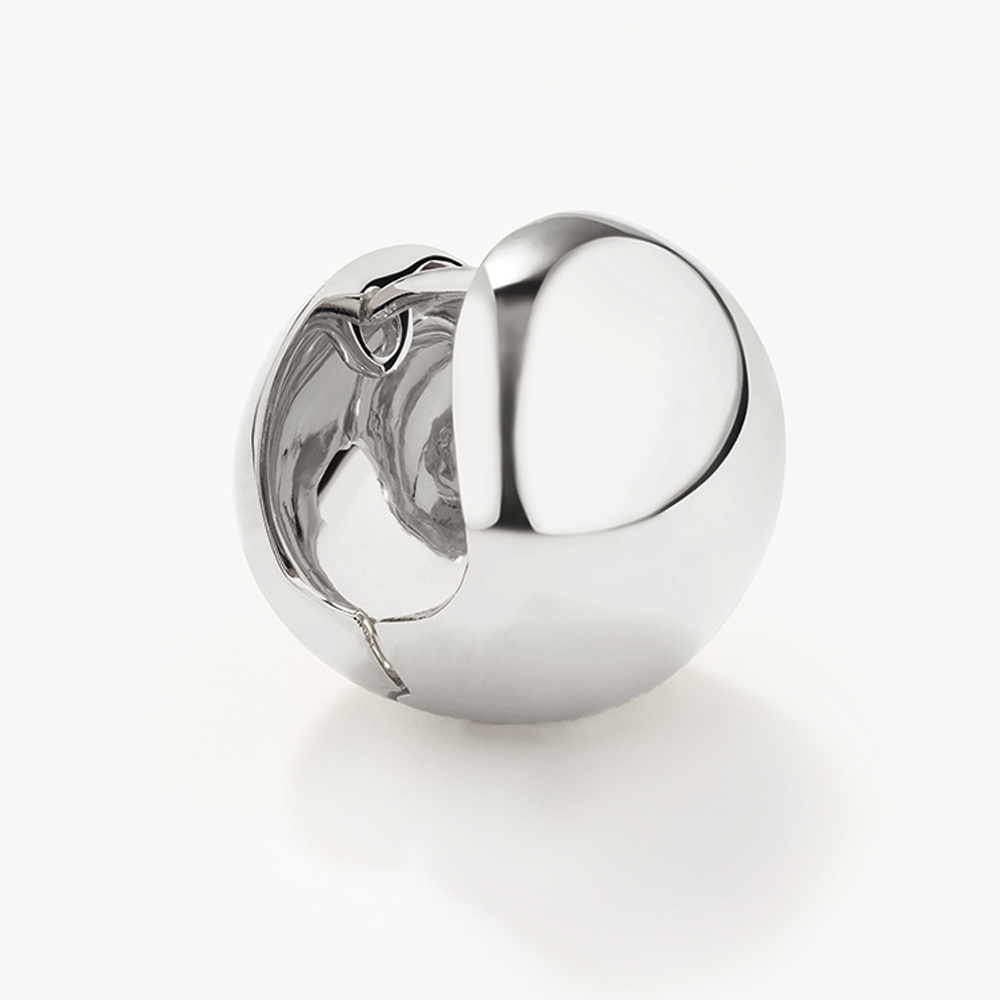 Chunky Ball Huggie Earrings - Sterling Silver Hoop Earrings for Women | Perfect for Everyday Wear, Parties & Gifts