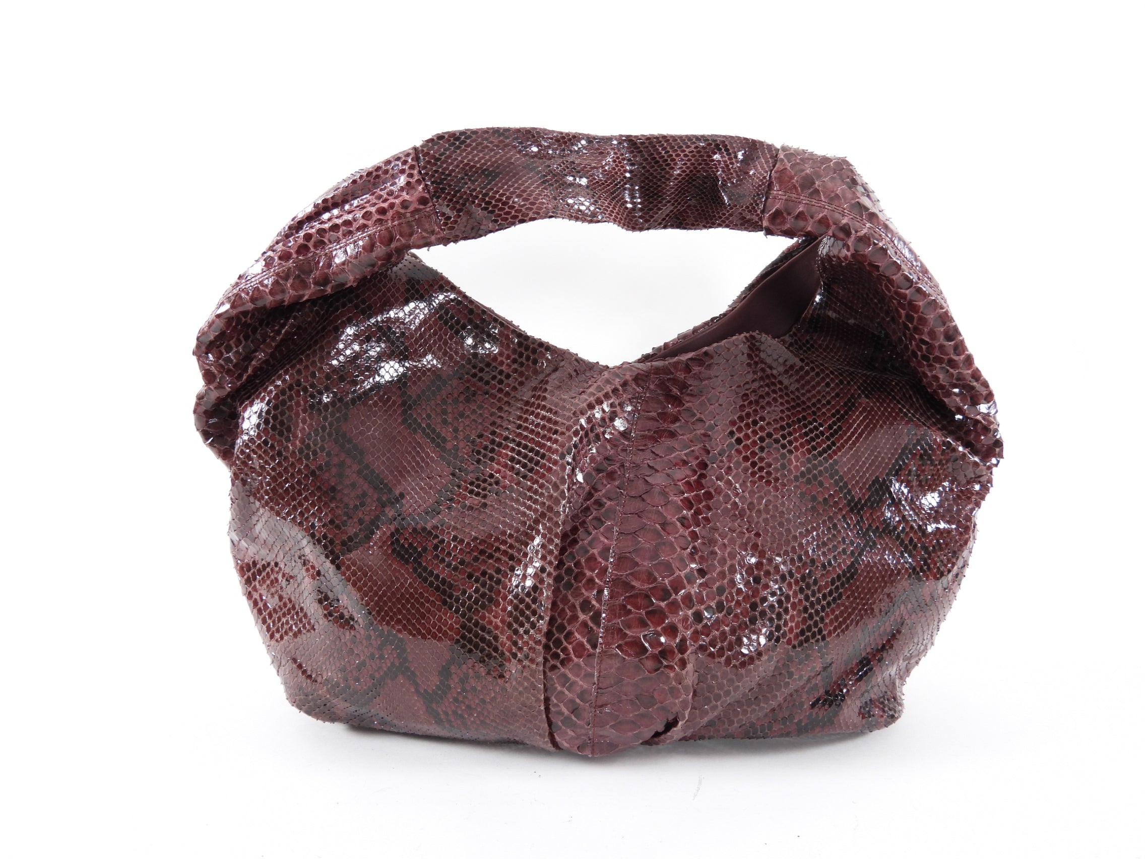 Ellie Tahari Large Dark Purple Python Hobo Handbag for Women | Stylish & Spacious Shoulder Bag | Perfect for Work, Travel & Evening Out