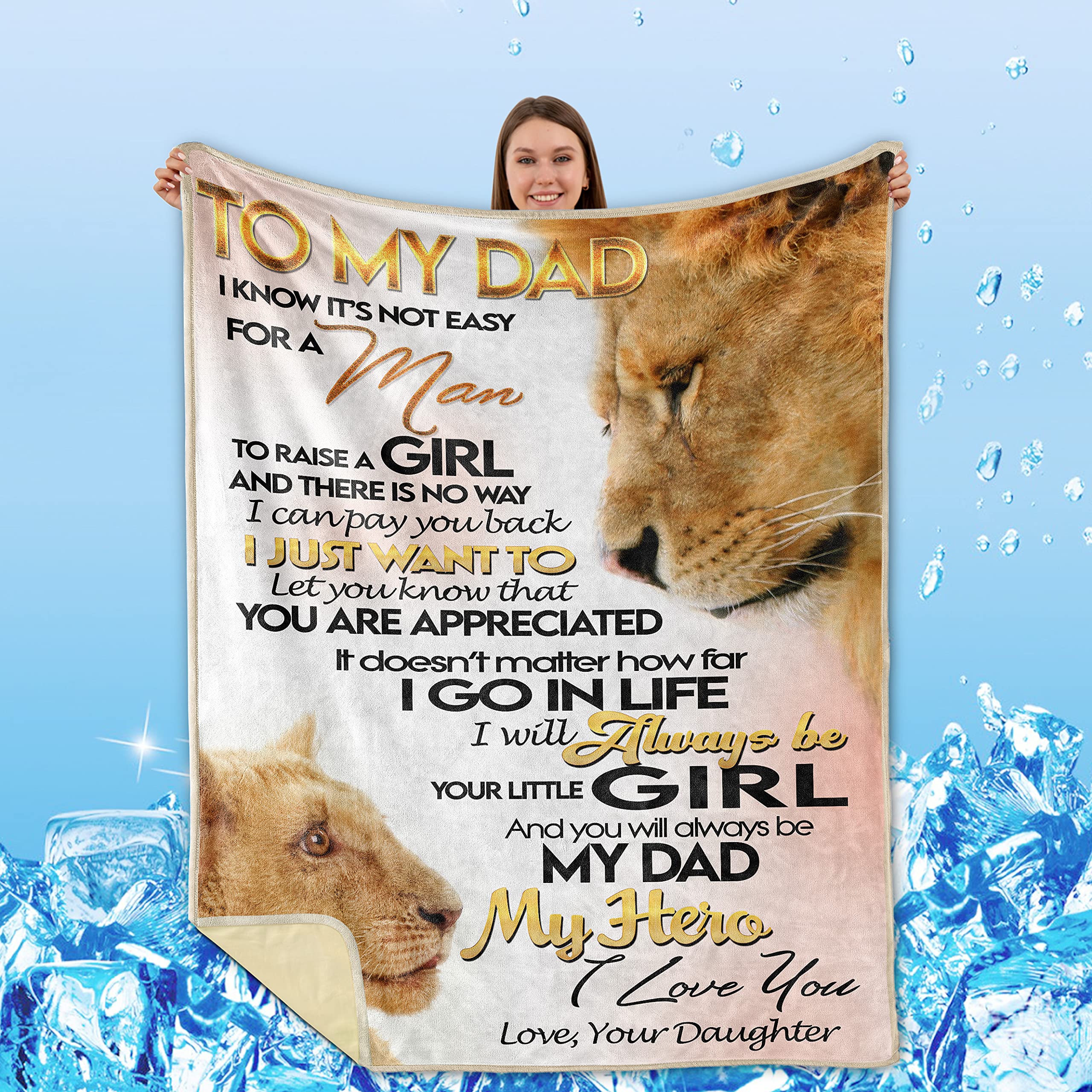 Cooling Blanket for Hot Sleepers - Breathable Summer Blanket for Men, Perfect Father's Day & Birthday Gift from Daughter | Ideal for Bedroom, Travel & Relaxation