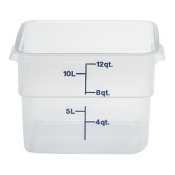 Cambro 12SFSPP190 12 Qt. Square Food Storage Containers, 6-Pack – Ideal for Restaurant, Catering & Bulk Food Storage