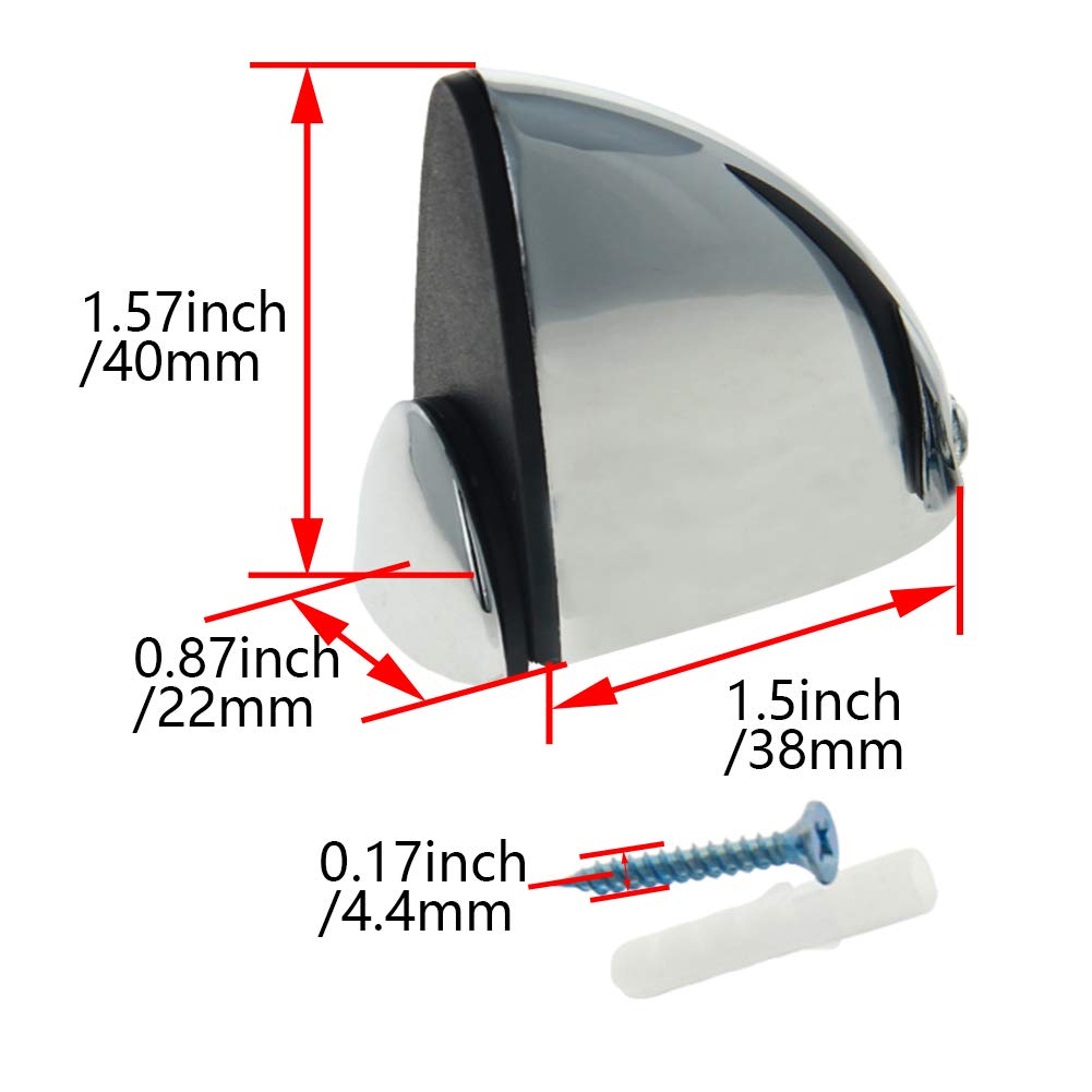 MroMax 6Pcs Adjustable Shelf Brackets for Wood & Glass - Heavy Duty Zinc Alloy Wall Mounted Supports (3-15mm Thickness) - Eagle Beak Design with Glossy Finish - Perfect for Kitchen, Bathroom, Living Room & Office Shelving