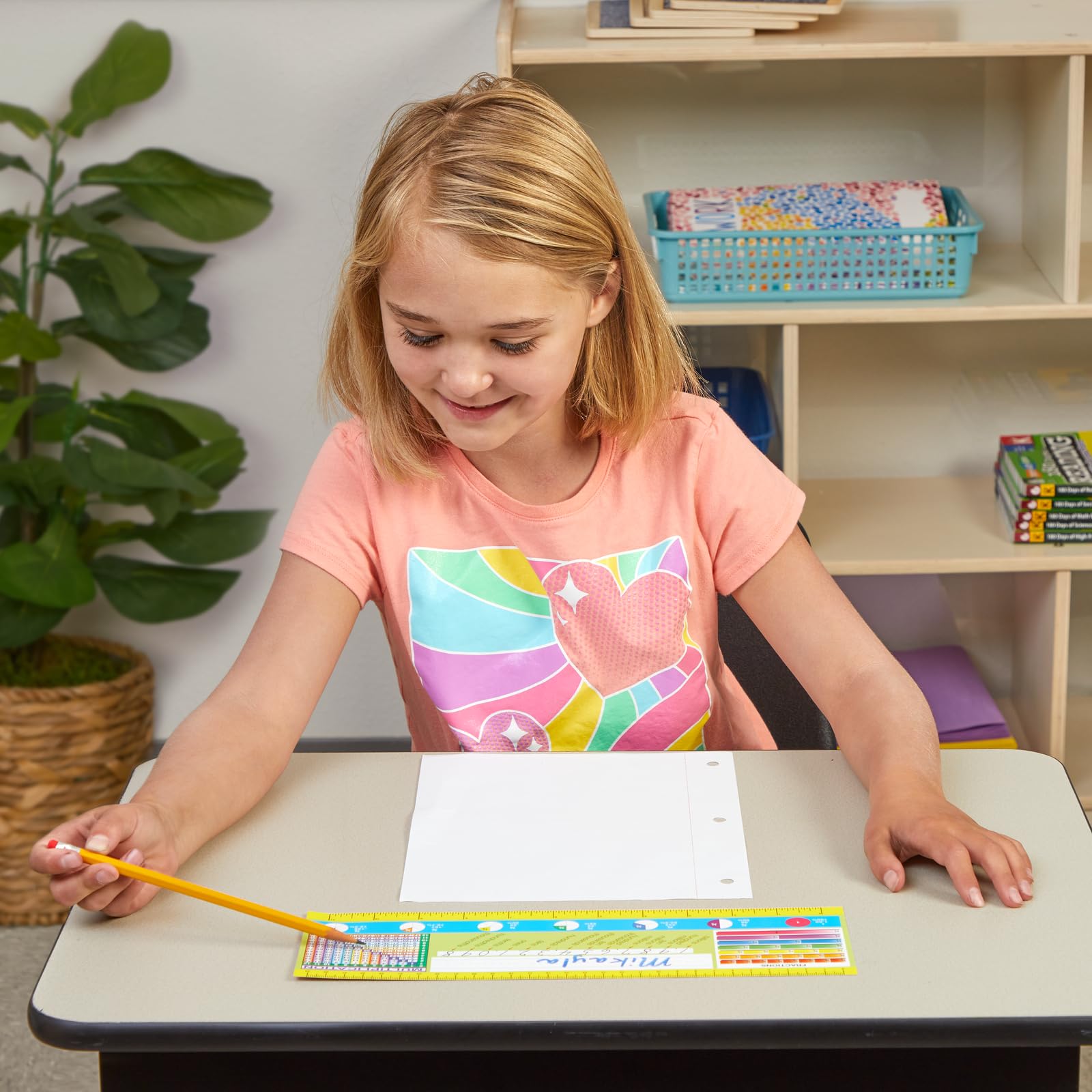 Zaner-Bloser Intermediate Double-Sided Nameplate - 12 Pack Cardstock Desktop Reference with Self-Adhesive Sleeves & Testing Inserts - Perfect for Classroom Desks, Homeschooling, and Student Learning Activities