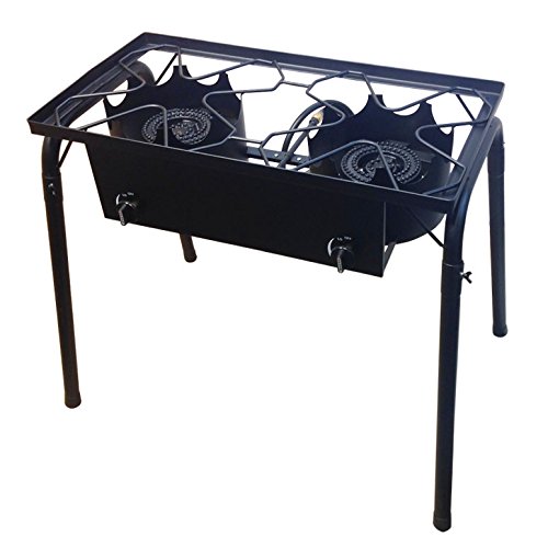 Portable Propane Gas Double High Pressure Burner - Outdoor Camping Stove for BBQ, Picnics & Backpacking Trips
