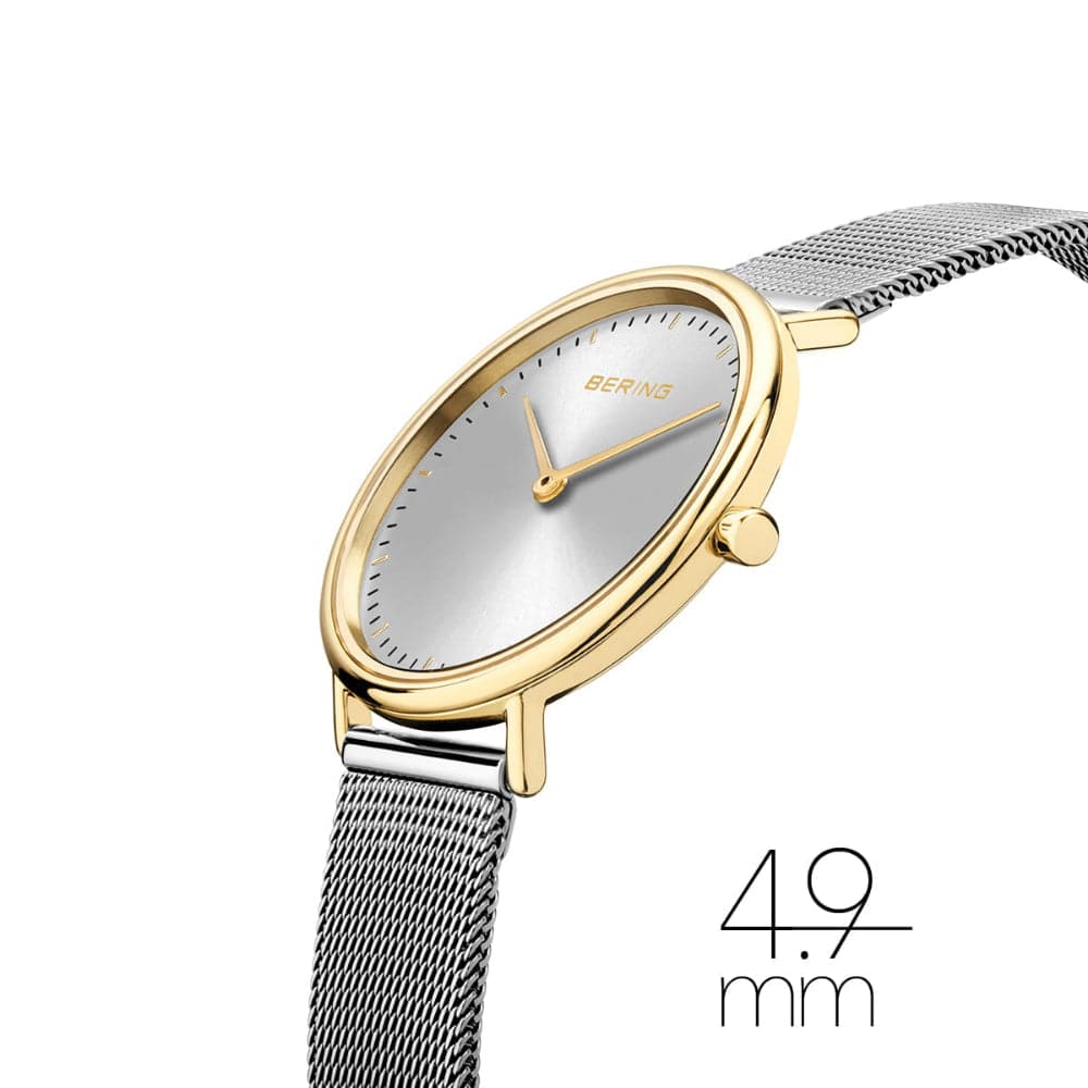 Bering Ultra Slim Silver Dial Women's Watch with Milanese Strap 15729-010 - Elegant Timepiece for Office, Party & Everyday Wear