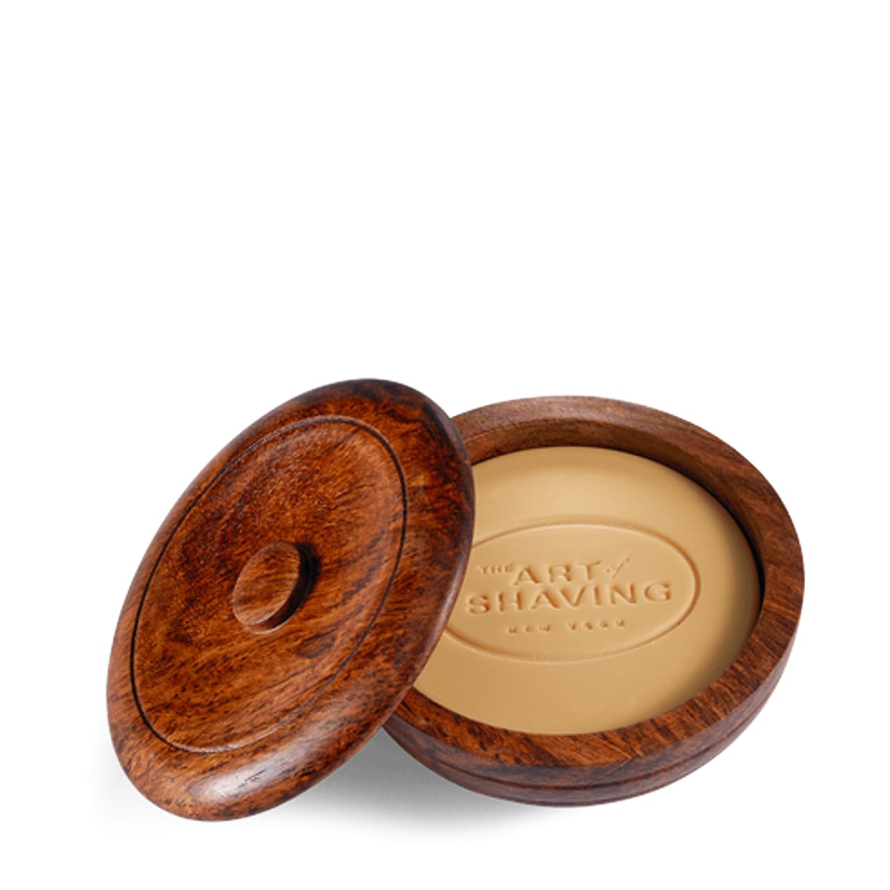 Premium Shaving Soap Set - Wooden Bowl & Lavender Refill (3.3 oz) | Gentle on Skin, Reduces Irritation | Perfect for Wet Shaving & Men's Grooming Routine