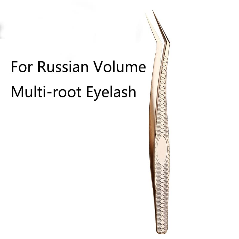 8 Types Professional Eyelash Extension Tweezers Set - Classic, Volume & Russian Lashes Tools with Custom Logo Option (No.7) | Perfect for Salon, Home Use & Professional Lash Artists