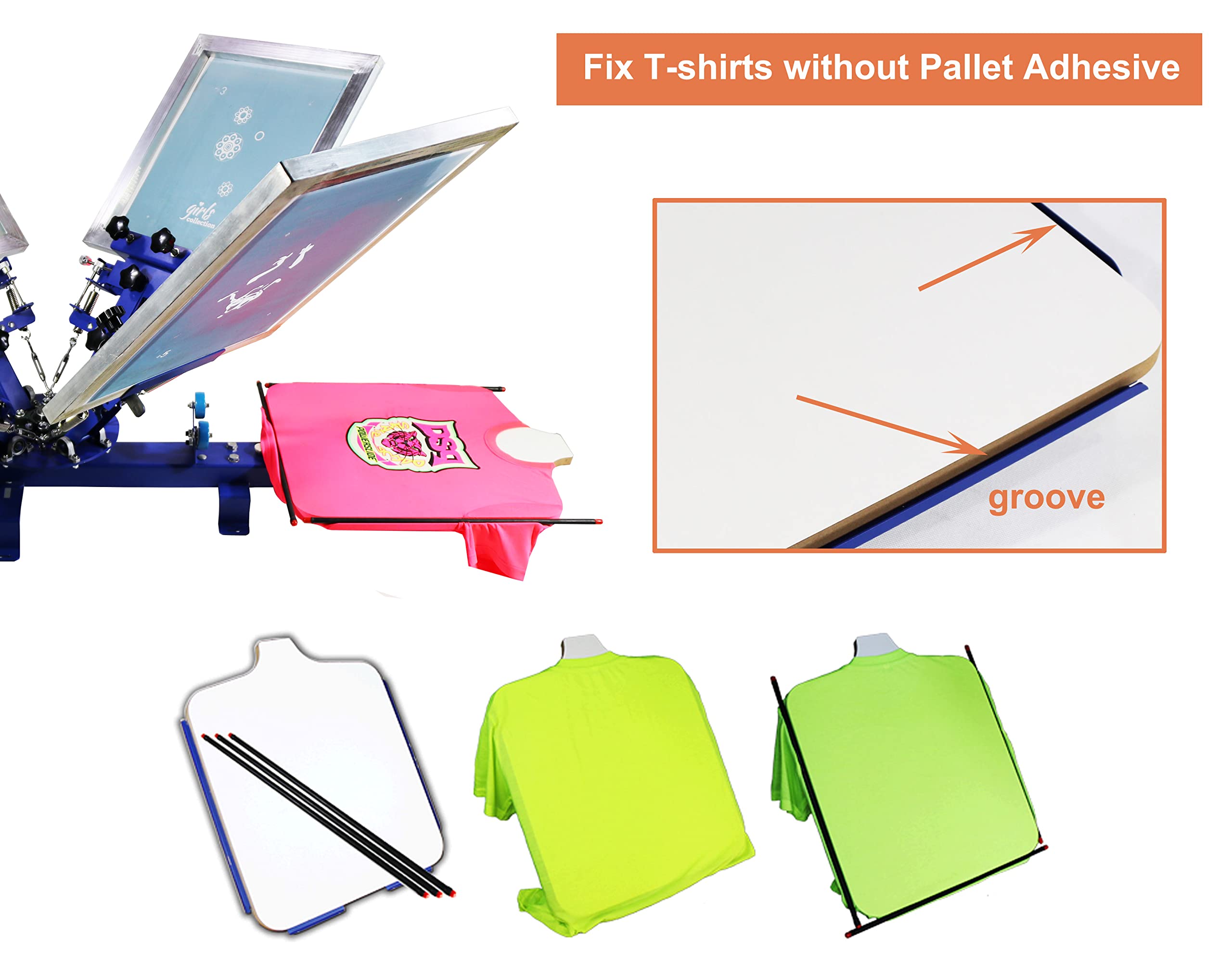 TECHTONGDA 4 Color 2 Station Silk Screen Printing Machine with Micro Adjustment - Professional Tabletop Screen Printer for T-Shirts, Circuit Boards & DIY Crafts | Perfect for Home Studios & Small Businesses