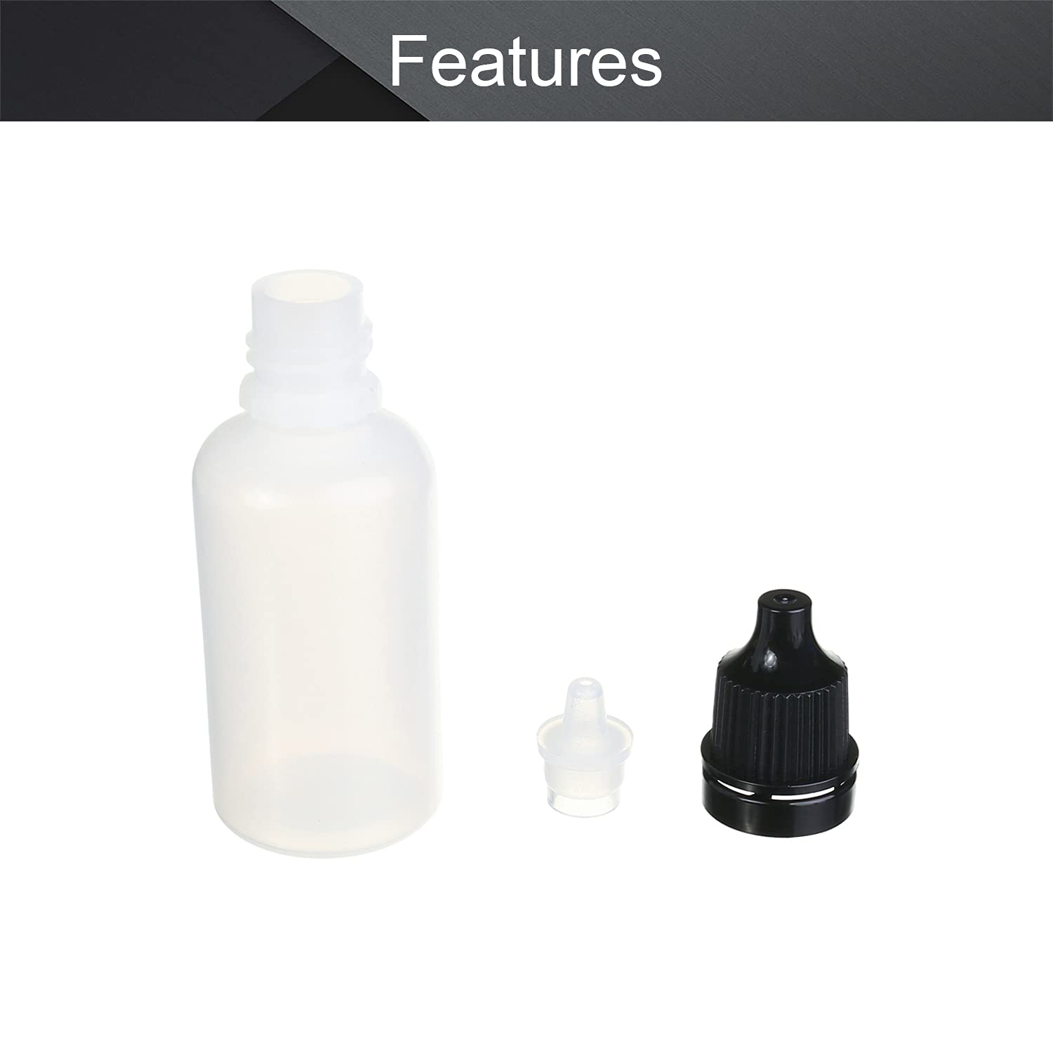 20Pcs 0.7oz (20ml) PE Plastic Dropper Bottles with Black Caps - Squeezable Small Mouth Eye Dropper Bottles for Essential Oils, Travel Liquids & Lab Samples | Perfect for DIY, Kitchen Storage & Travel Toiletries