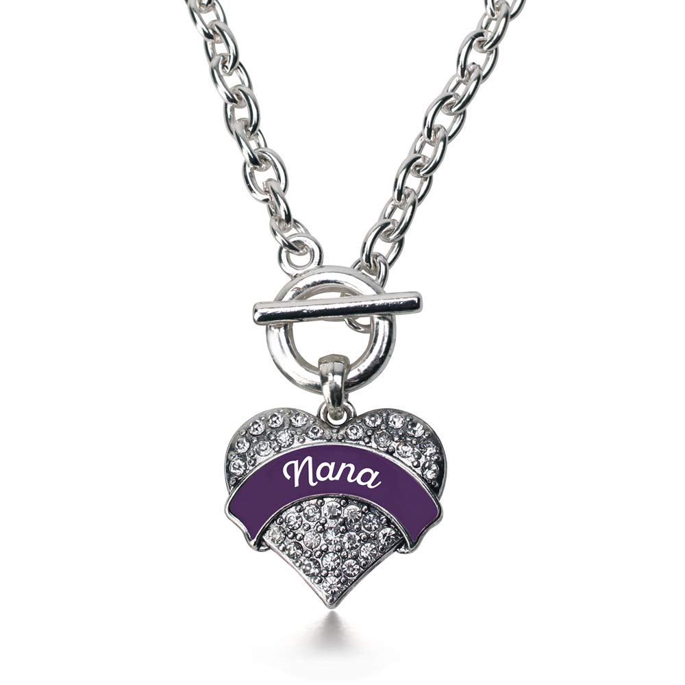 Inspired Silver - 18 Inch Sterling Silver Pave Heart Charm Necklace with Cubic Zirconia | Elegant Jewelry Gift for Women, Valentine's Day, Anniversary & Special Occasions