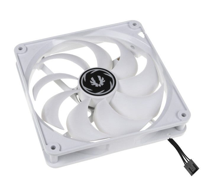 BitFenix Spectre PWM All White 120mm Case Fan - High Airflow Quiet Cooling for PC Gaming, Workstation & Home Office - BFF SCF P12025WW RP