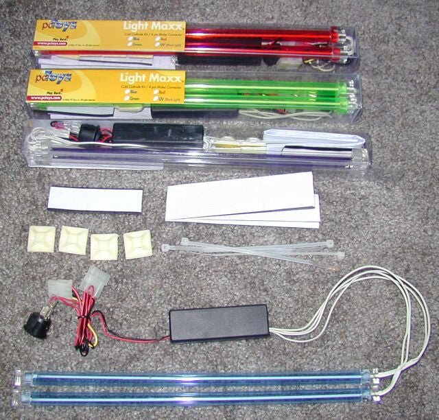 12 Inch Green Cold Cathode Light Kit for PC - Single Bulb, UV Reactive Gaming PC Lighting for Case Mods & DIY Computer Builds