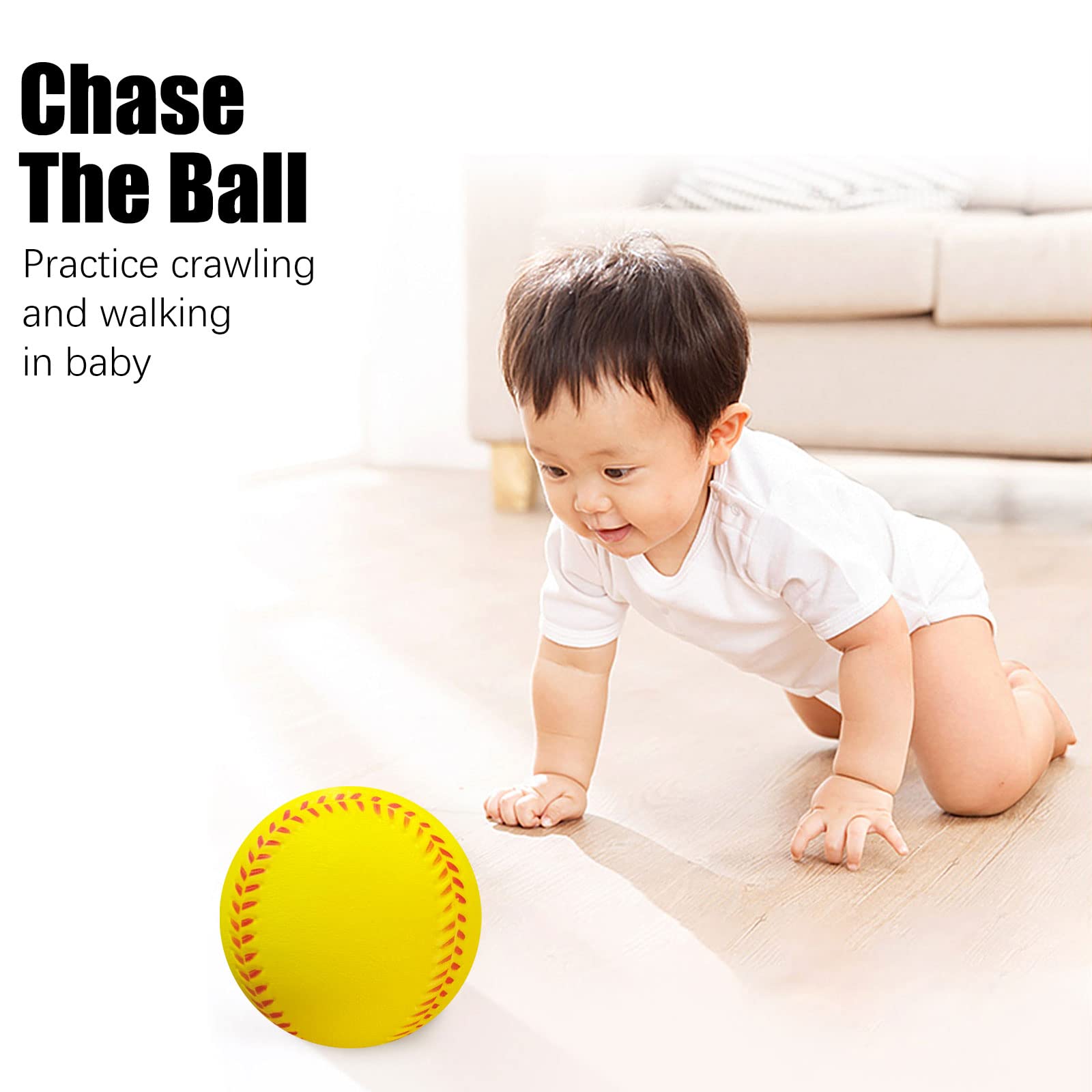 12 Pack Soft Foam Baseballs for Kids - Safe Training Baseballs for Throwing, Catching & Batting Practice | Perfect for Backyard Games, Little League Training & Indoor Baseball Practice