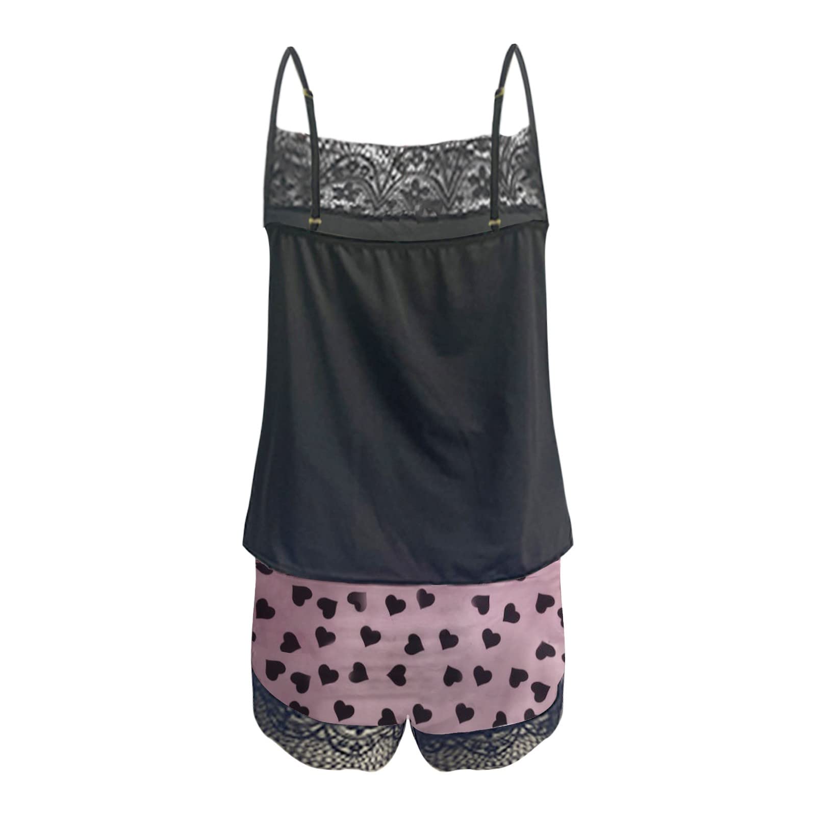 Women's 2-Piece Lounge Set - Tank Top & Shorts for Sleep & Comfort