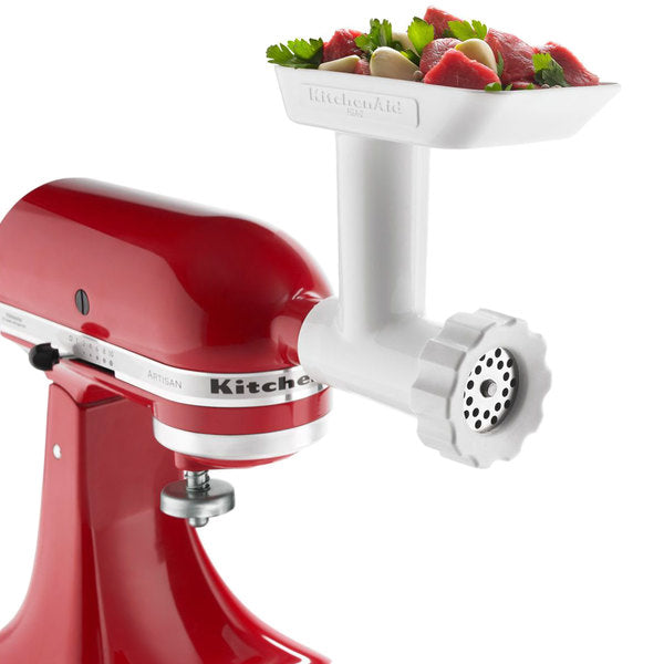 KitchenAid KSMFGA Food Grinder Attachment for Stand Mixers - Perfect for Grinding Meat, Vegetables & Nuts - Ideal for Homemade Sausages, Burgers & Baby Food