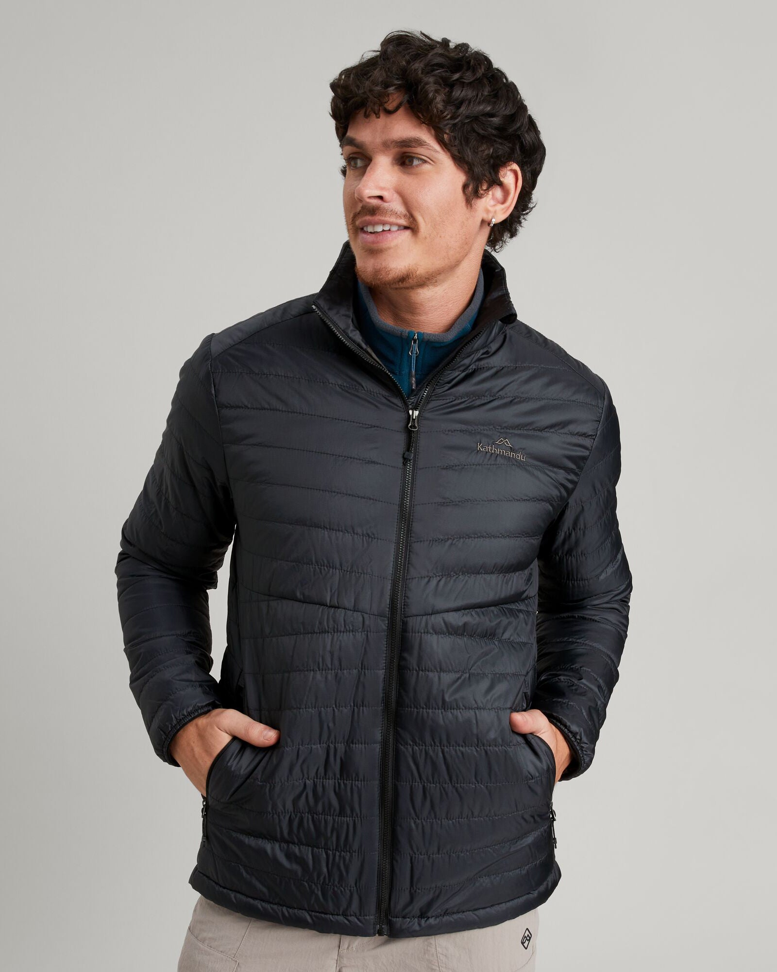 Heli R Men's novaLOFT Insulated Jacket - Lightweight Winter Coat for Outdoor Activities, Water-Resistant Black Stingray Color - Perfect for Hiking, Camping & Cold Weather Adventures