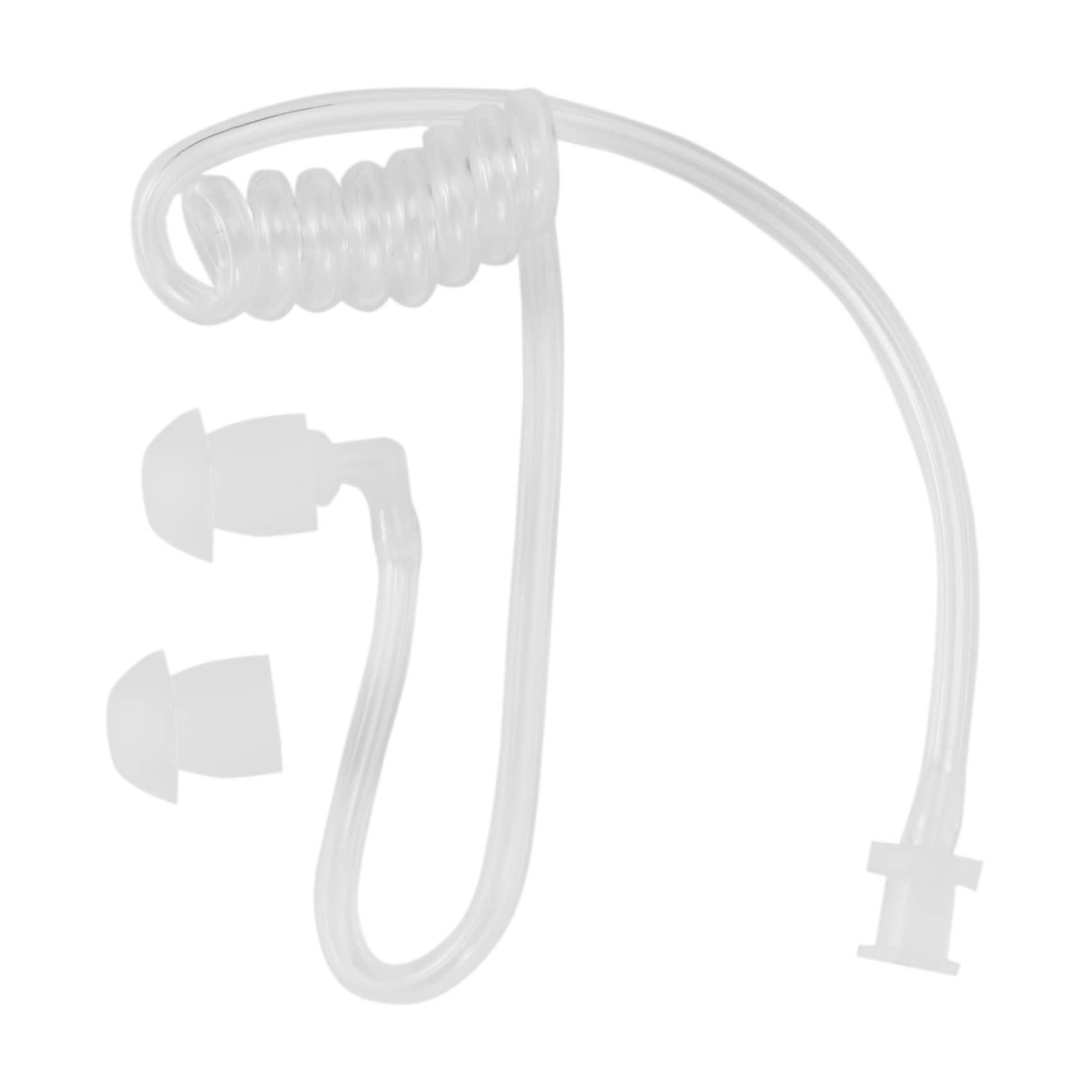 OSHLANT Transparent Coil Acoustic Tube Ear Plugs - Compatible with Walkie Talkie Headsets & Radio Earphones | Durable Headphone Accessories for Communication, Security & Outdoor Activities