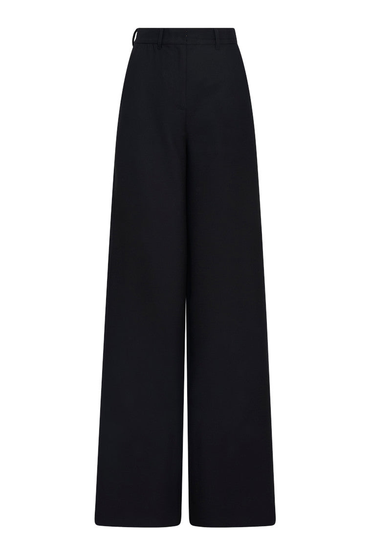 Samela Women's Wide Leg Trousers - High Waist Flowy Pants for Office, Casual & Travel | Comfortable Stretch Fabric