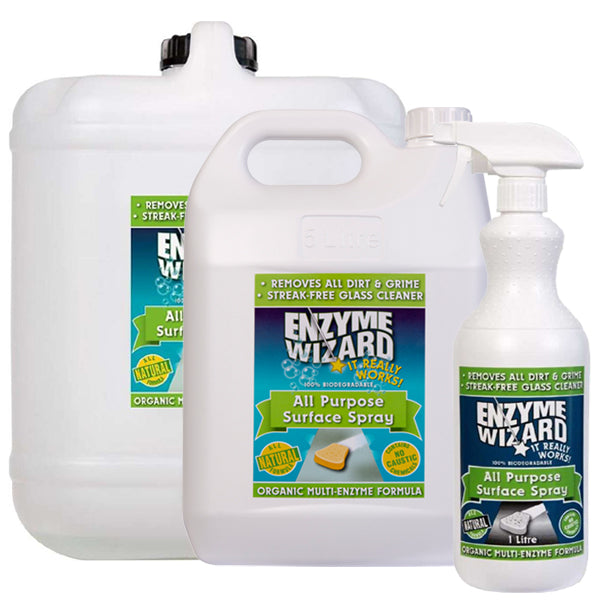 Enzyme Wizard All Purpose Surface Cleaner - Powerful Stain Remover for Kitchen, Bathroom & Floors | Eco-Friendly & Non-Toxic Cleaning Solution