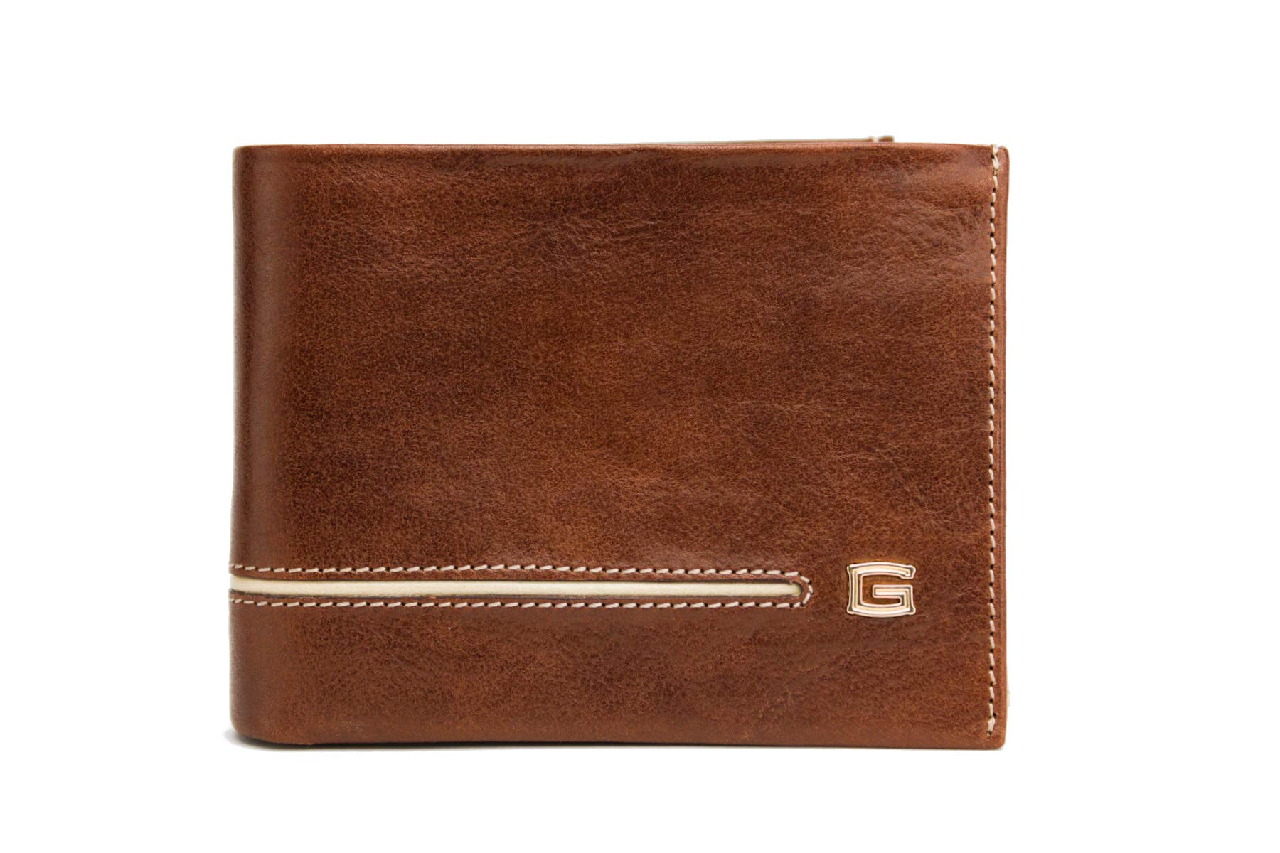 Premium Genuine Leather Men's Wallet - Chocolate Brown RFID Blocking Bifold Wallet for Men - Stylish & Durable Gift for Dad, Husband, Boyfriend (Business, Travel, Everyday Use)
