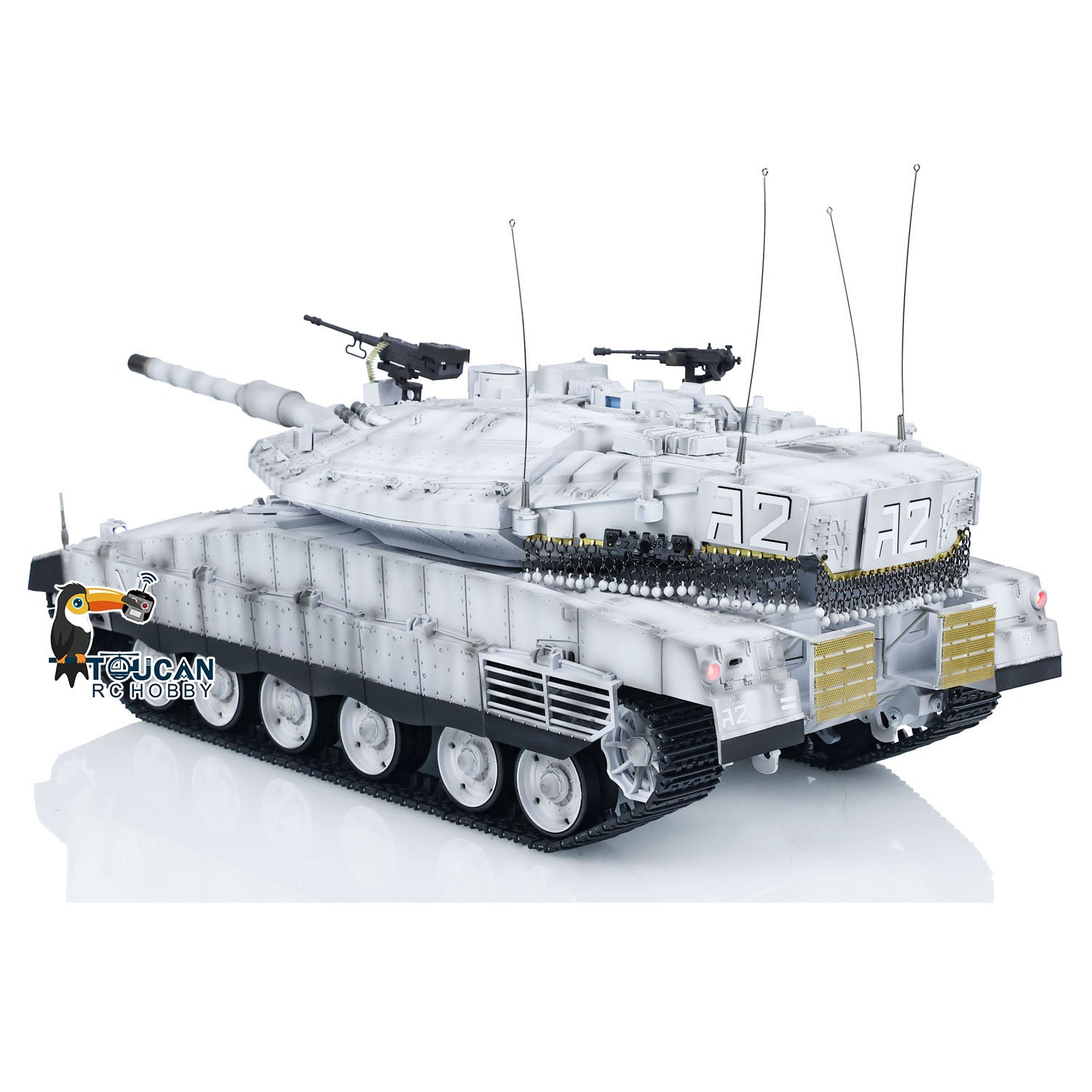 Heng Long 1/16 Scale RC Tank - IDF Merkava MK IV Metal Gearbox with FPV Camera | 360° Rotation | Military Radio Controlled Toy for Adults & Collectors | Perfect for Battle Simulation & Outdoor Play