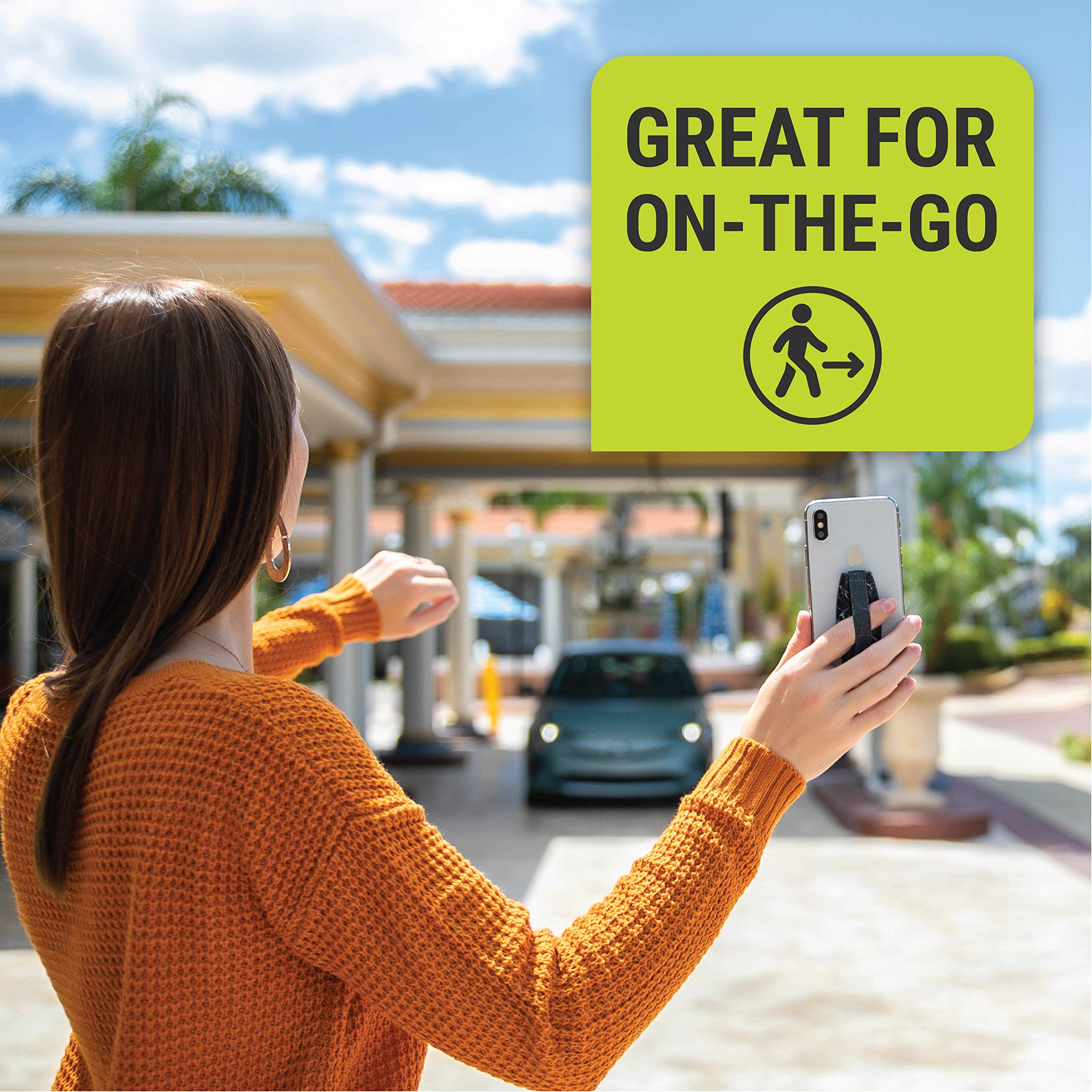 Gear Beast Universal Cell Phone Grip - Ultra Slim Elastic Finger Holder & Phone Stand for iPhone, Samsung, Google Pixel | Secure Grip, Hands-Free Viewing | Perfect for Commuting, Gym, and Video Calls