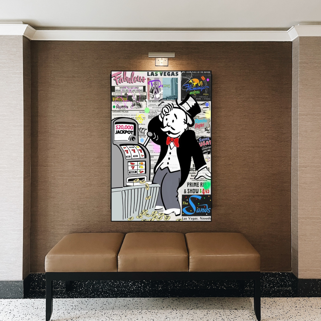 Alec Monopoly ATM Machine Canvas Print - Pop Art Wall Decor for Living Room, Bedroom & Office - Unique Gift for Art Lovers