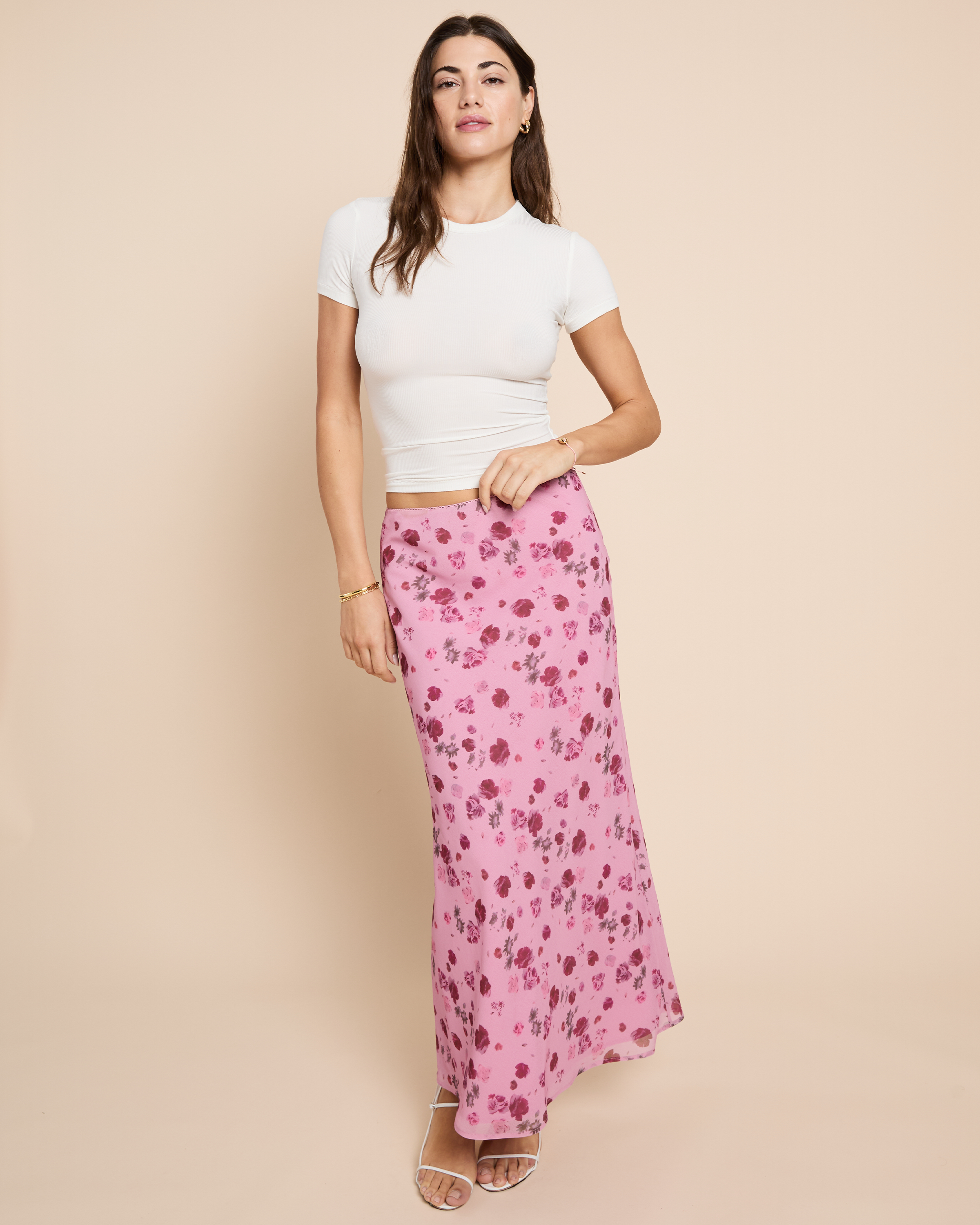 Livi Maxi Skirt - Flowy A-Line Long Skirt for Women in Blushing Rose | Perfect for Summer, Beach, and Casual Outfits