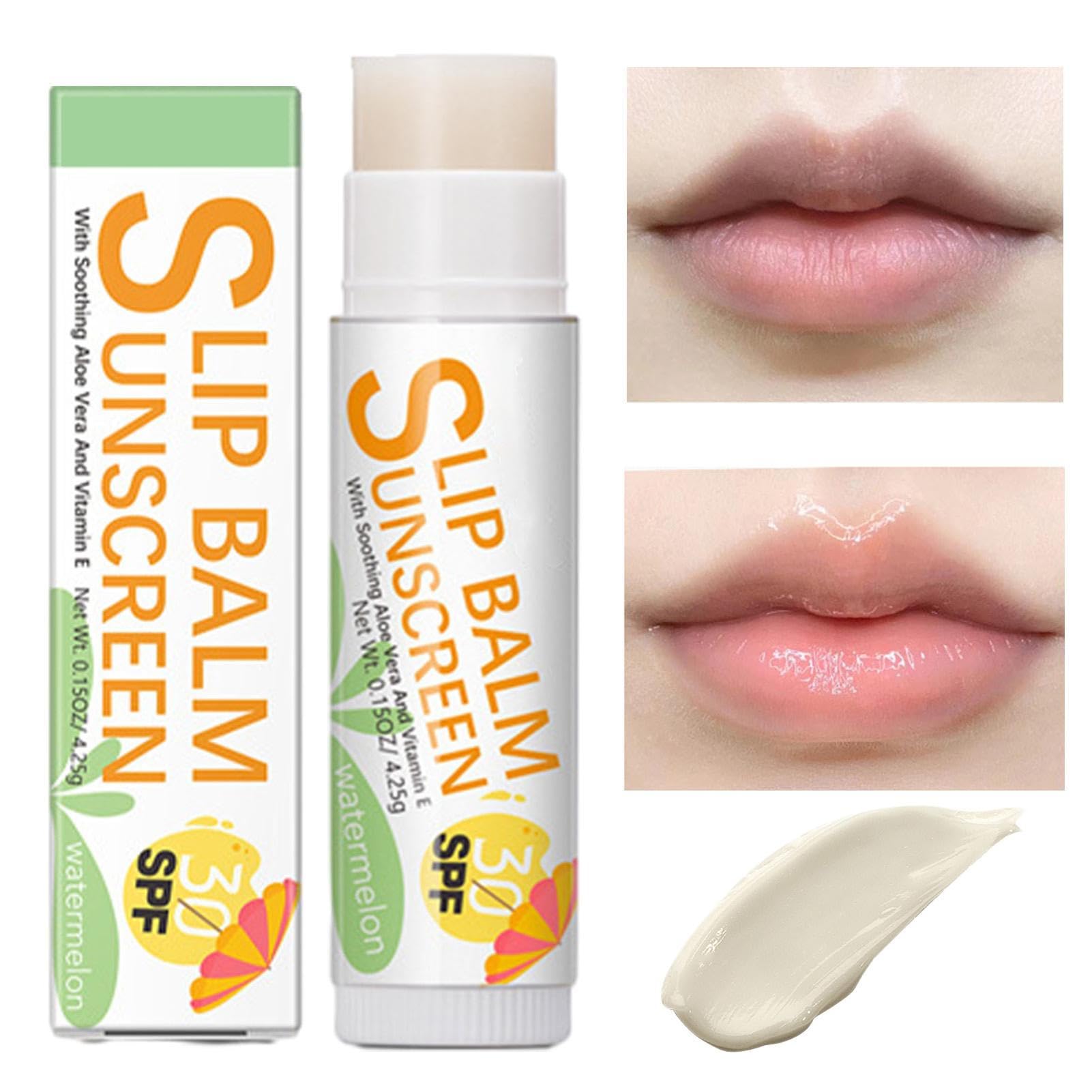 SPF 30 Lip Balm with Sun Protection - Hydrating & Moisturizing Lip Sunscreen for UV Protection - Travel Size Lip Balm for Dry, Chapped Lips - Perfect for Beach, Hiking & Outdoor Activities